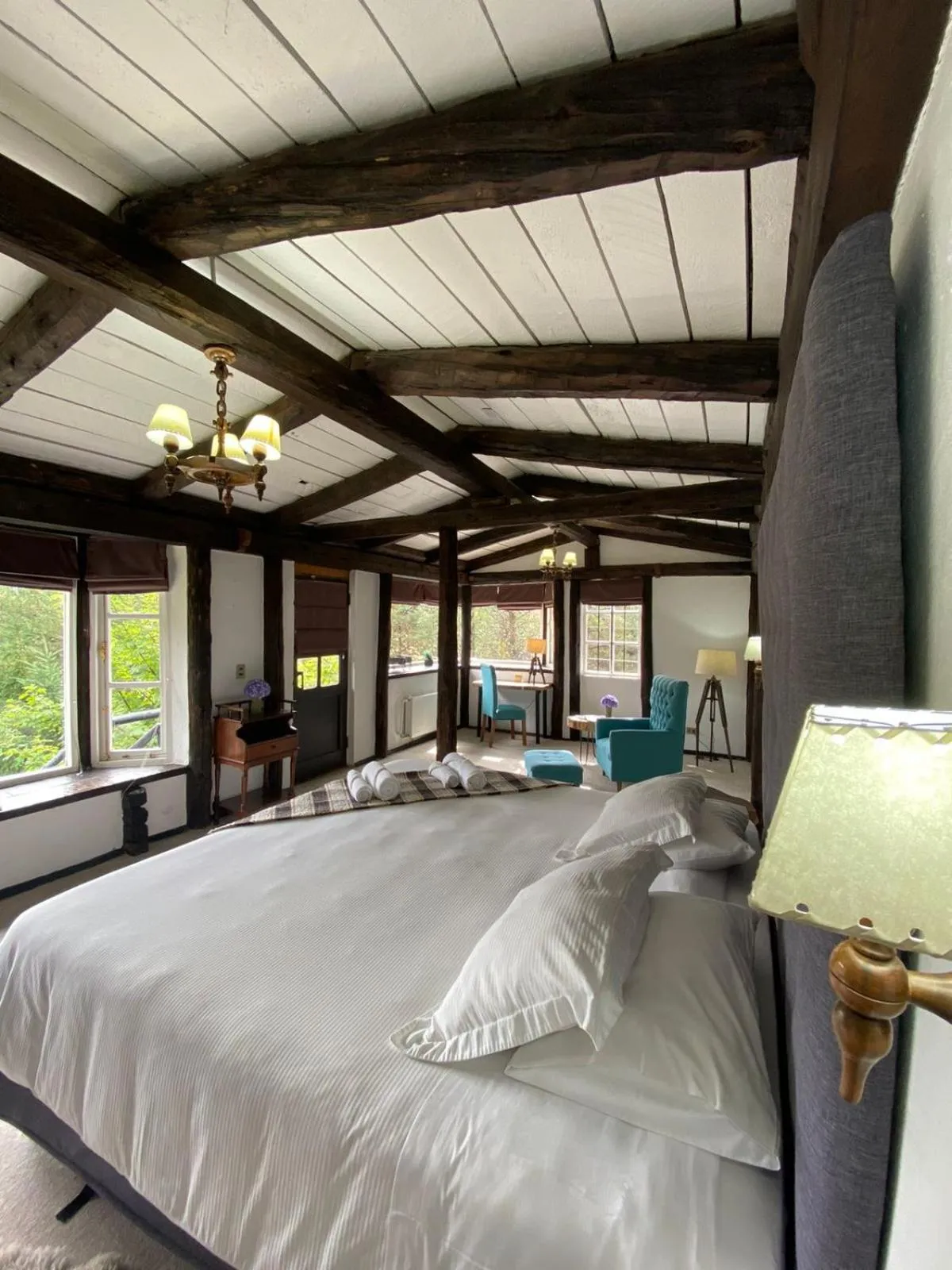 Bed in The Patagonian Lodge