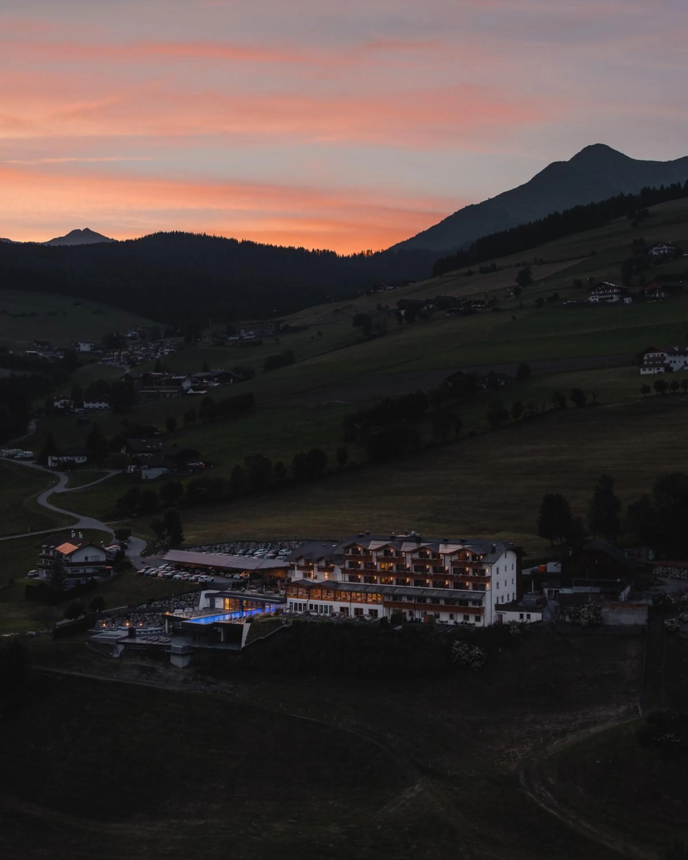 Property building in Panoramahotel Huberhof