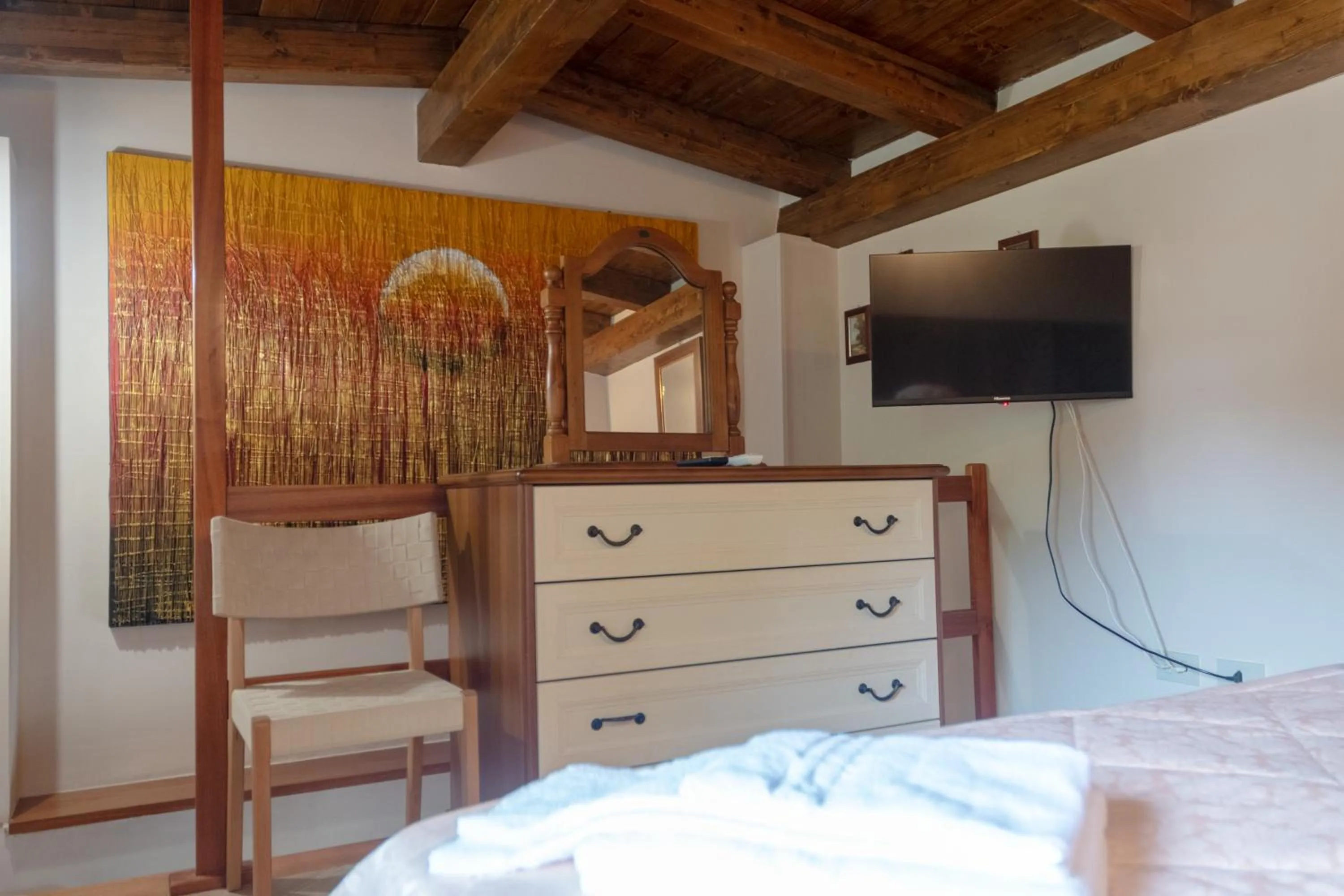 TV and multimedia, Bed in I Lecci Guesthouse