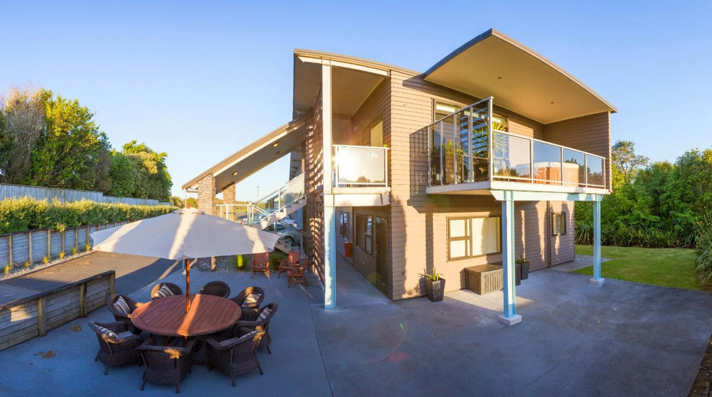 Patio in Amity Motel