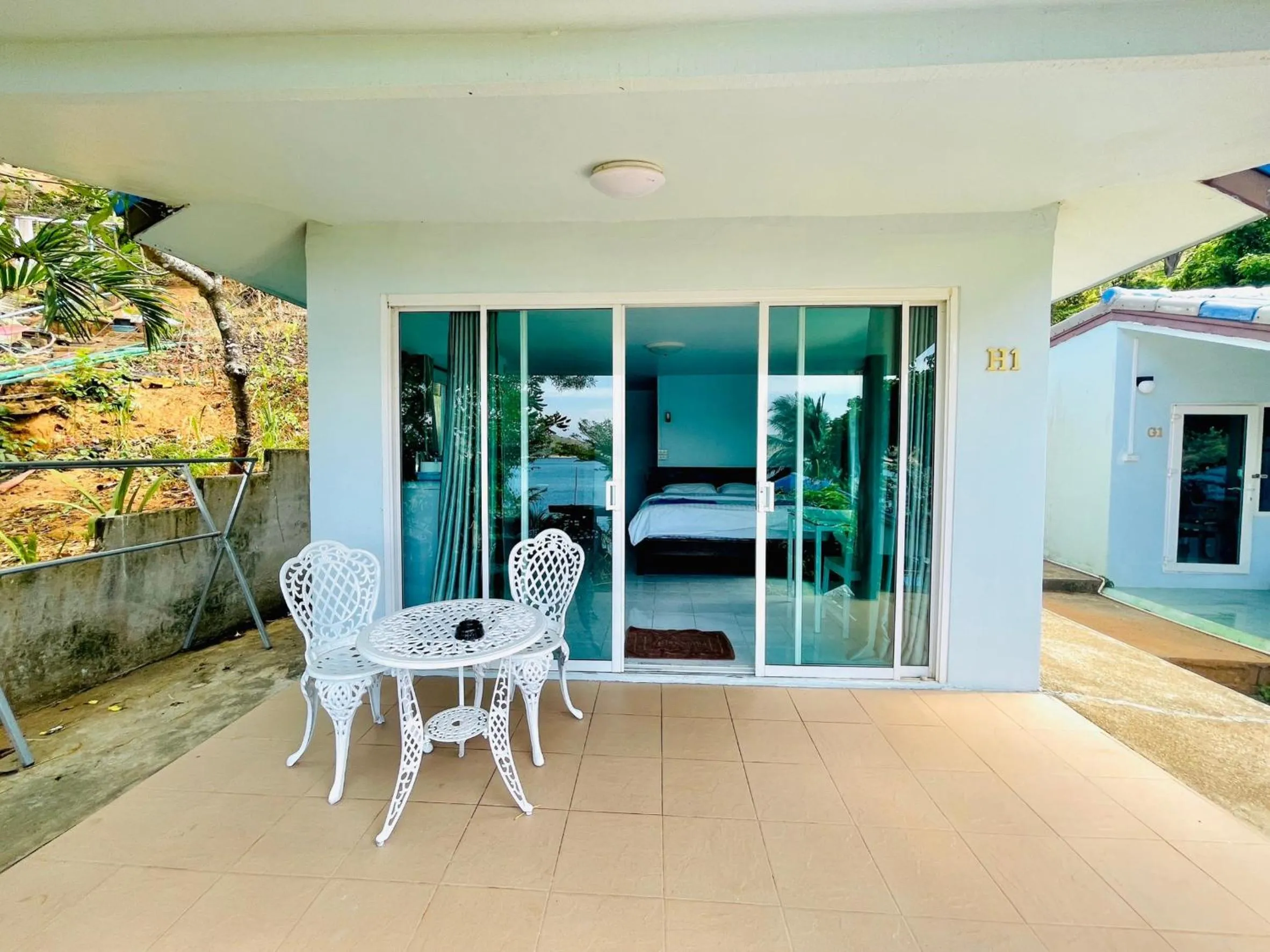 Patio in Naiharn On The Rock Resort Phuket