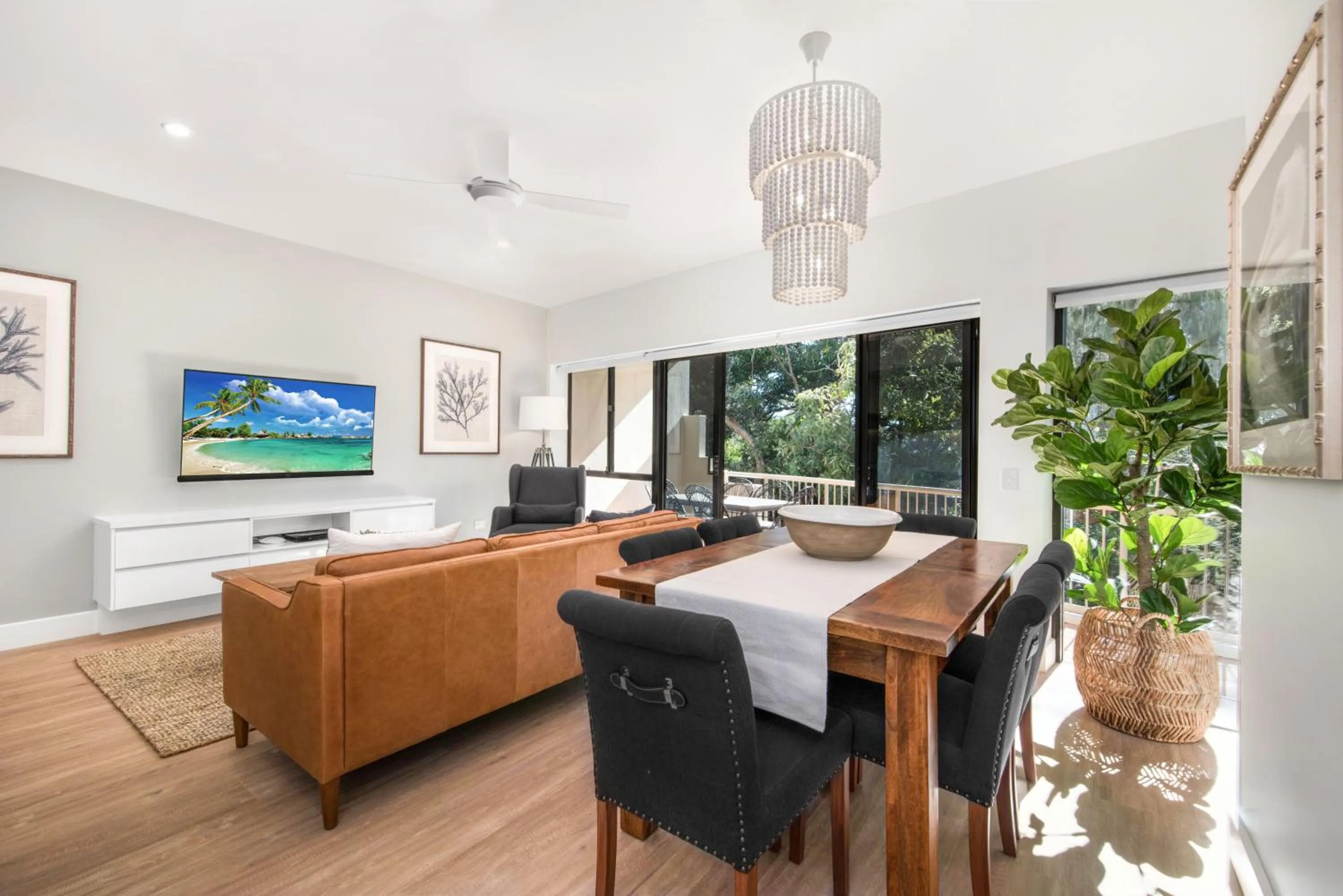 Living room in Mirra Chana Beachfront Apartments Mooloolaba