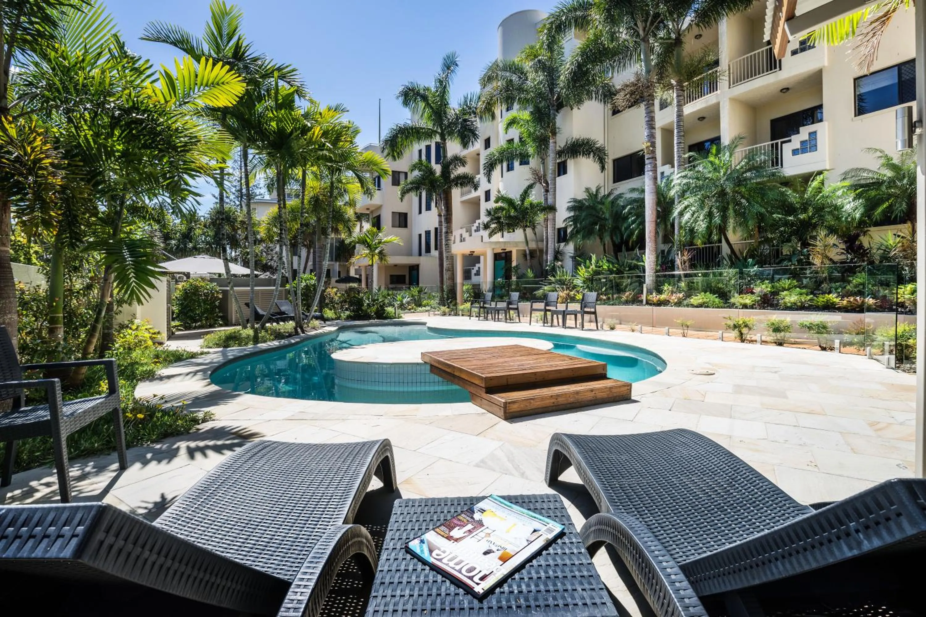 Swimming pool in Mirra Chana Beachfront Apartments Mooloolaba