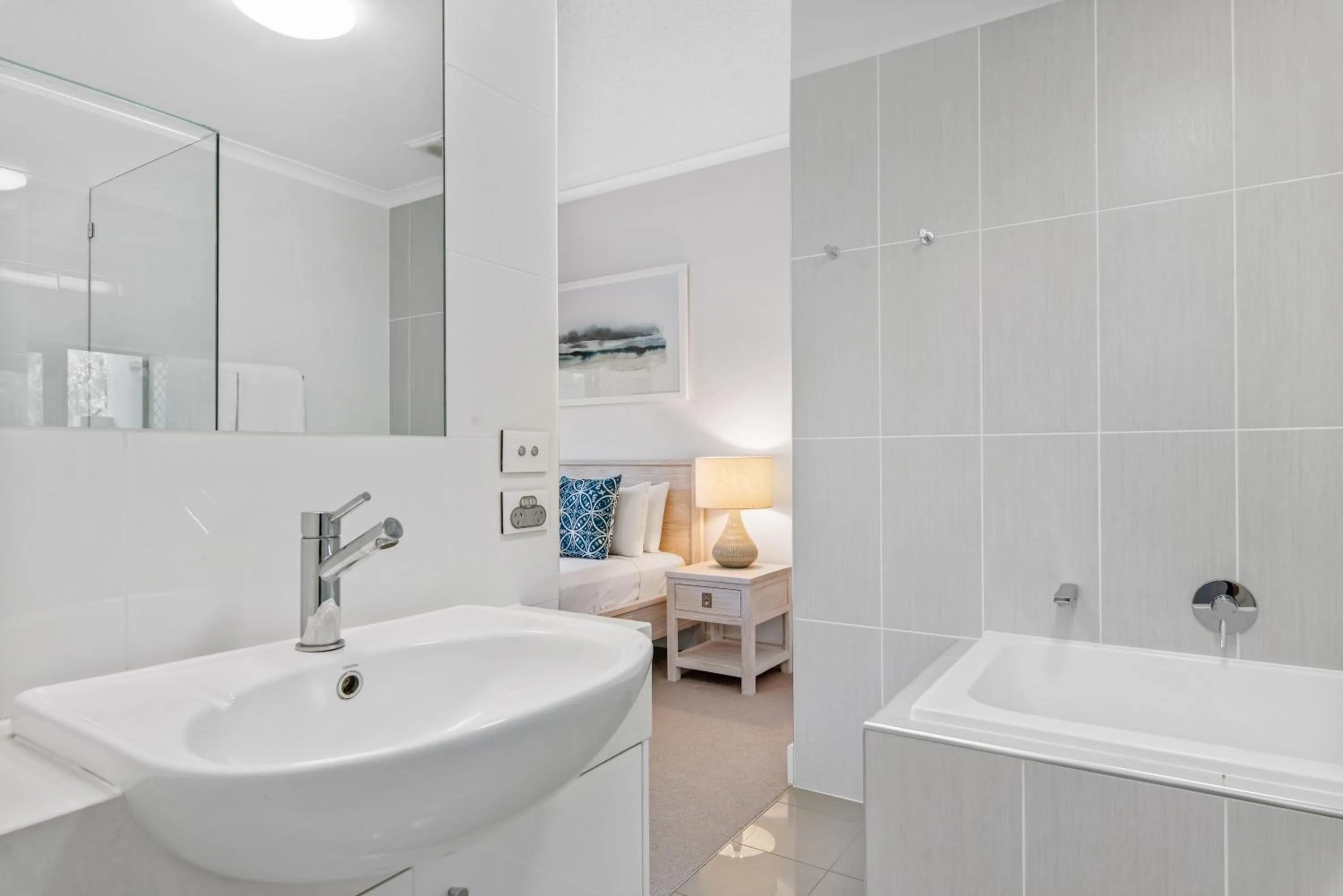 Bathroom in Mirra Chana Beachfront Apartments Mooloolaba