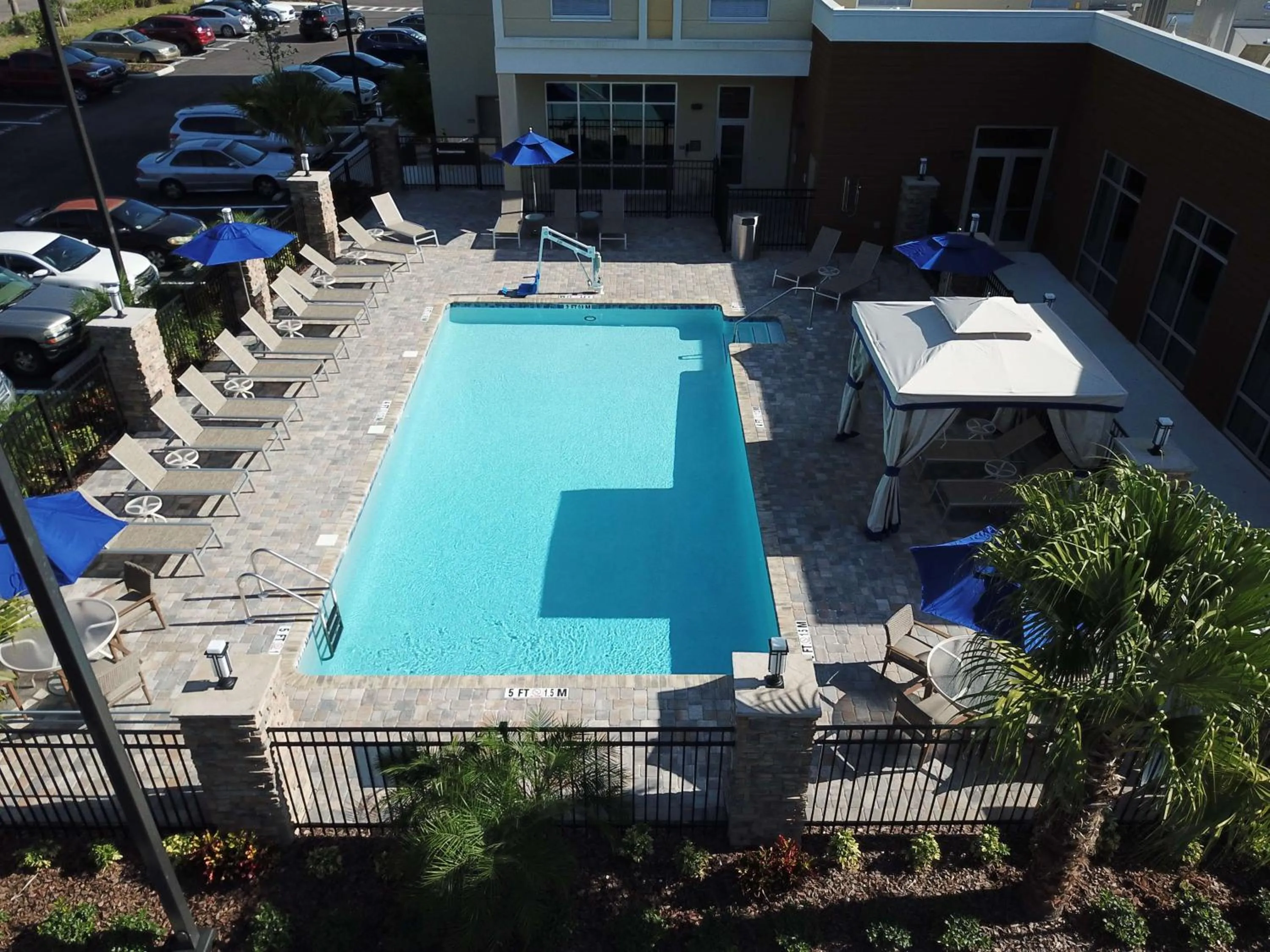 Pool view in Hilton Garden Inn Tampa - Wesley Chapel