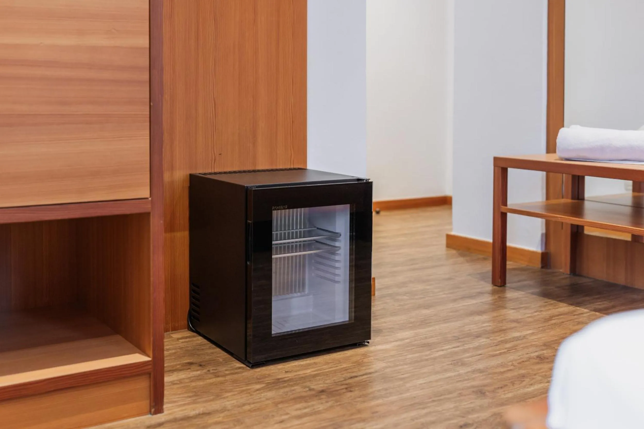 minibar, Bed in Hotel Kolping