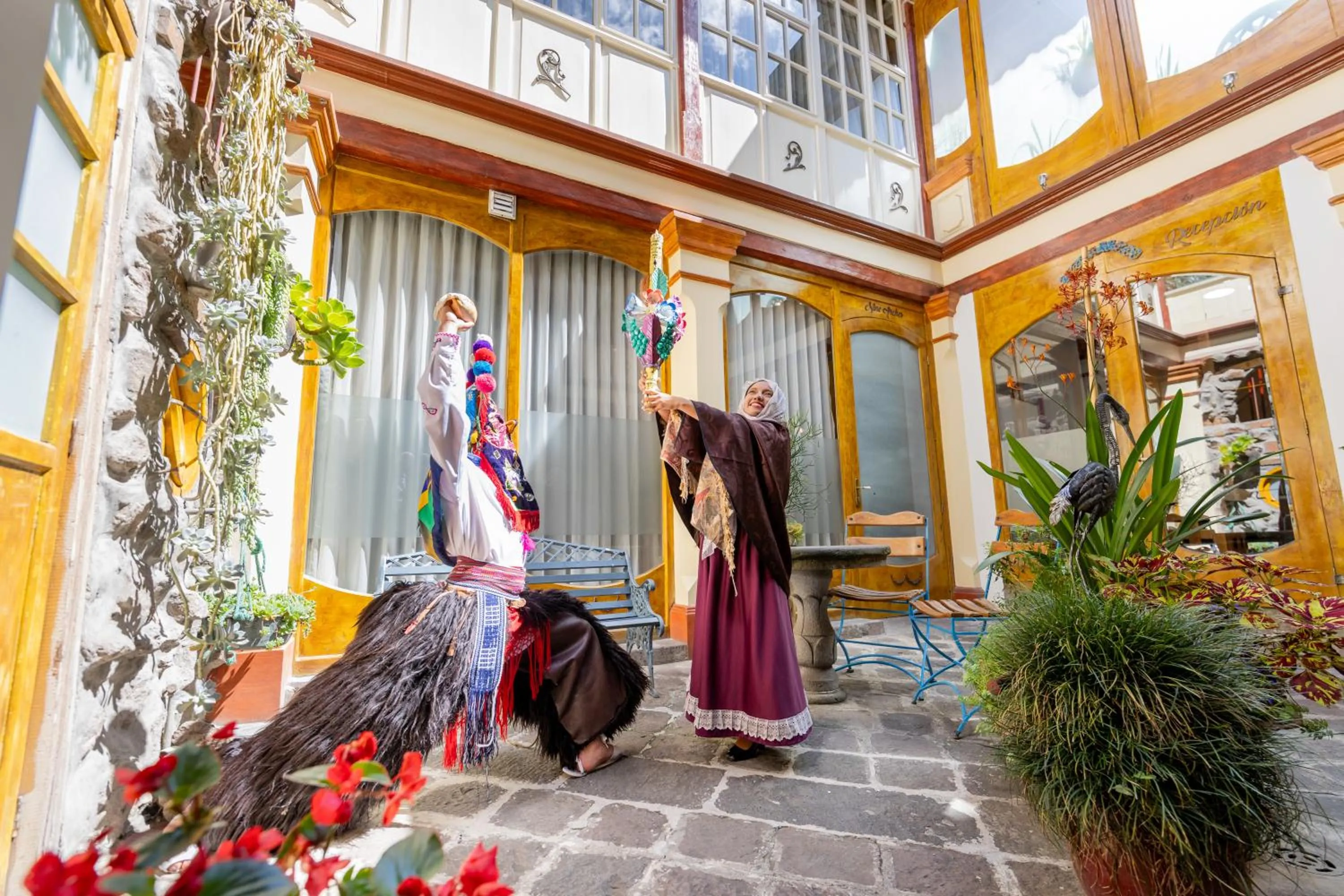 People in Old Town Quito Suites, Heritage Hotel, Historic center