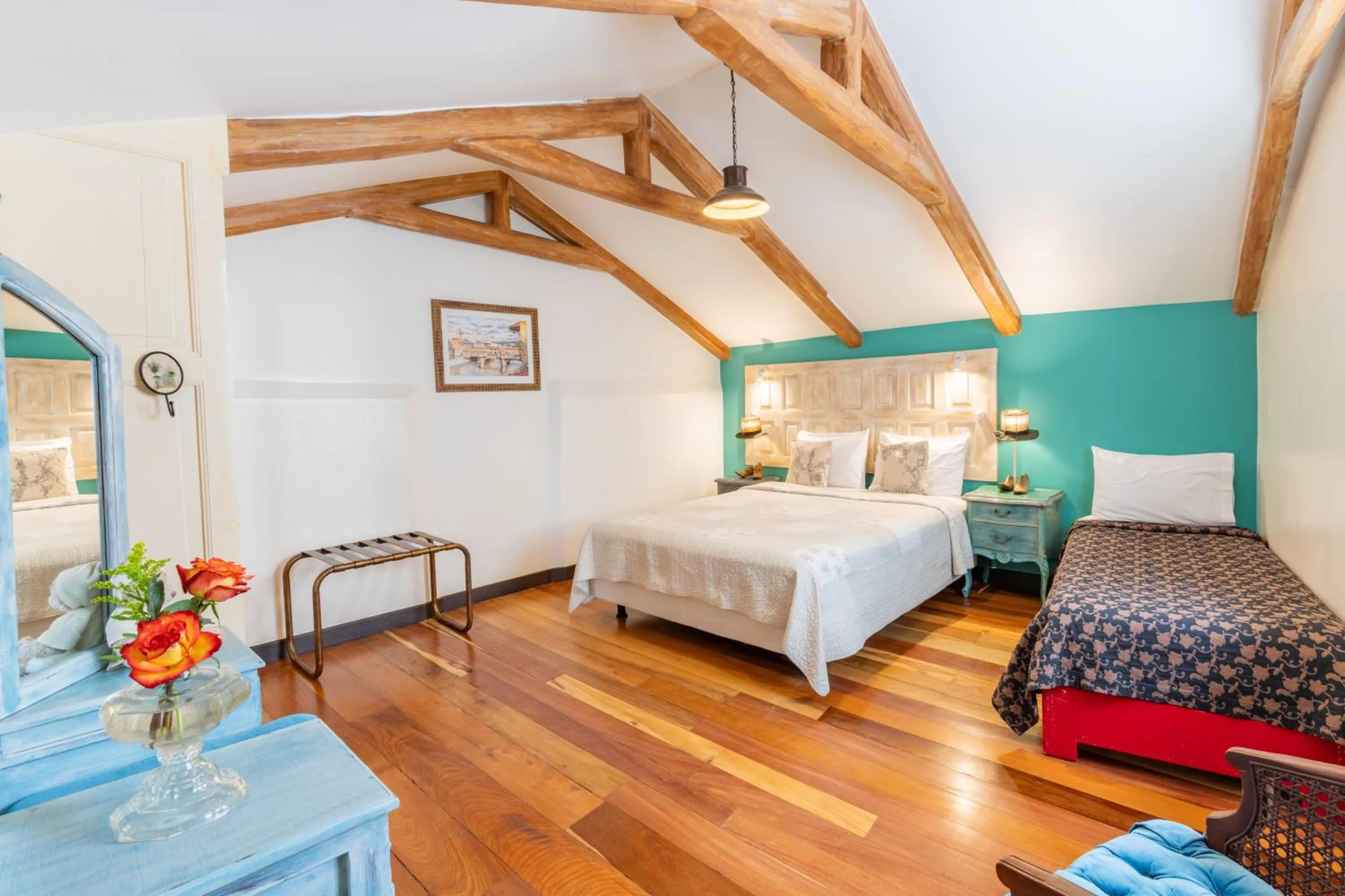 Bed in Old Town Quito Suites, Heritage Hotel, Historic center