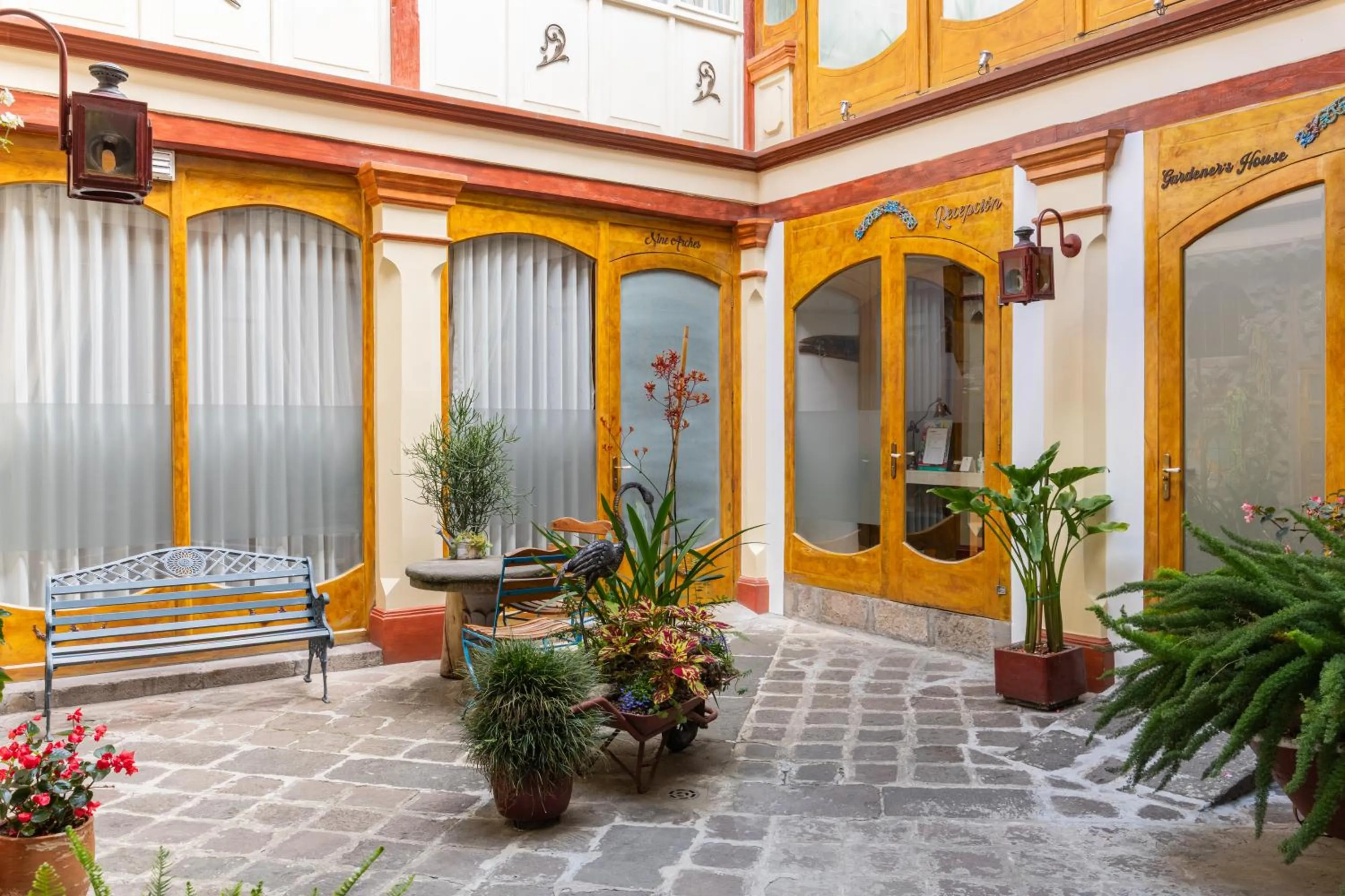 Patio in Old Town Quito Suites, Heritage Hotel, Historic center