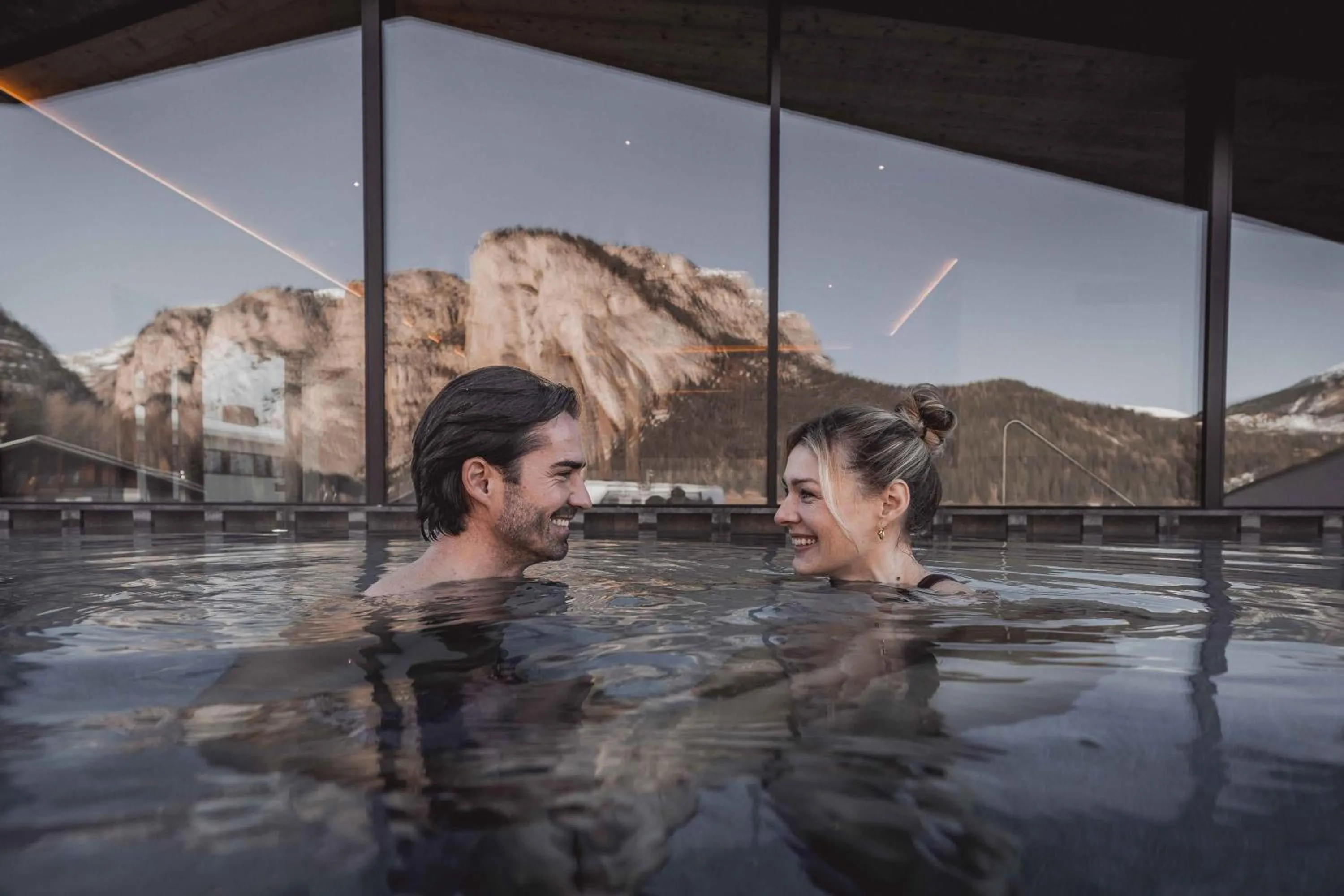 Pool view in Hotel Continental Dolomites