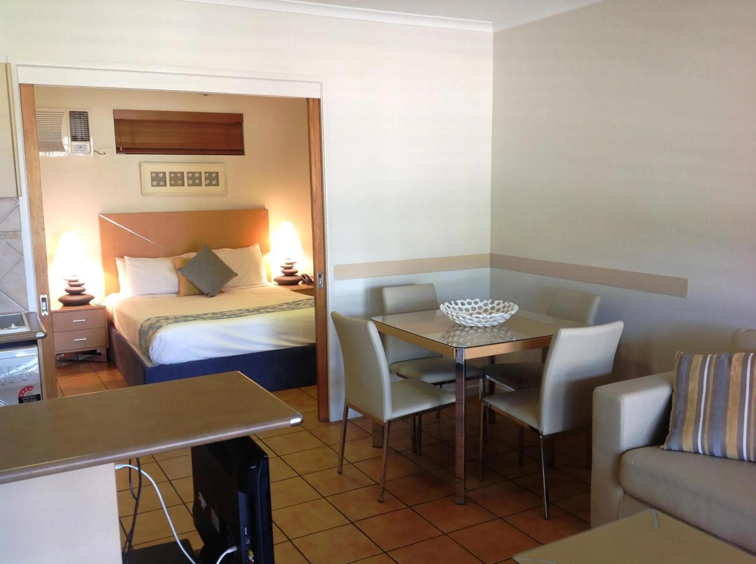 Photo of the whole room, Bed in at Boathaven Bay Holiday Apartments