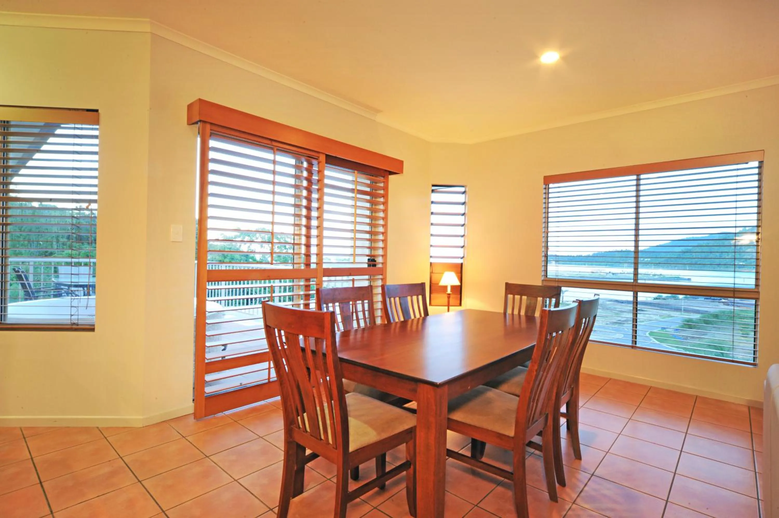 Dining area in at Boathaven Bay Holiday Apartments