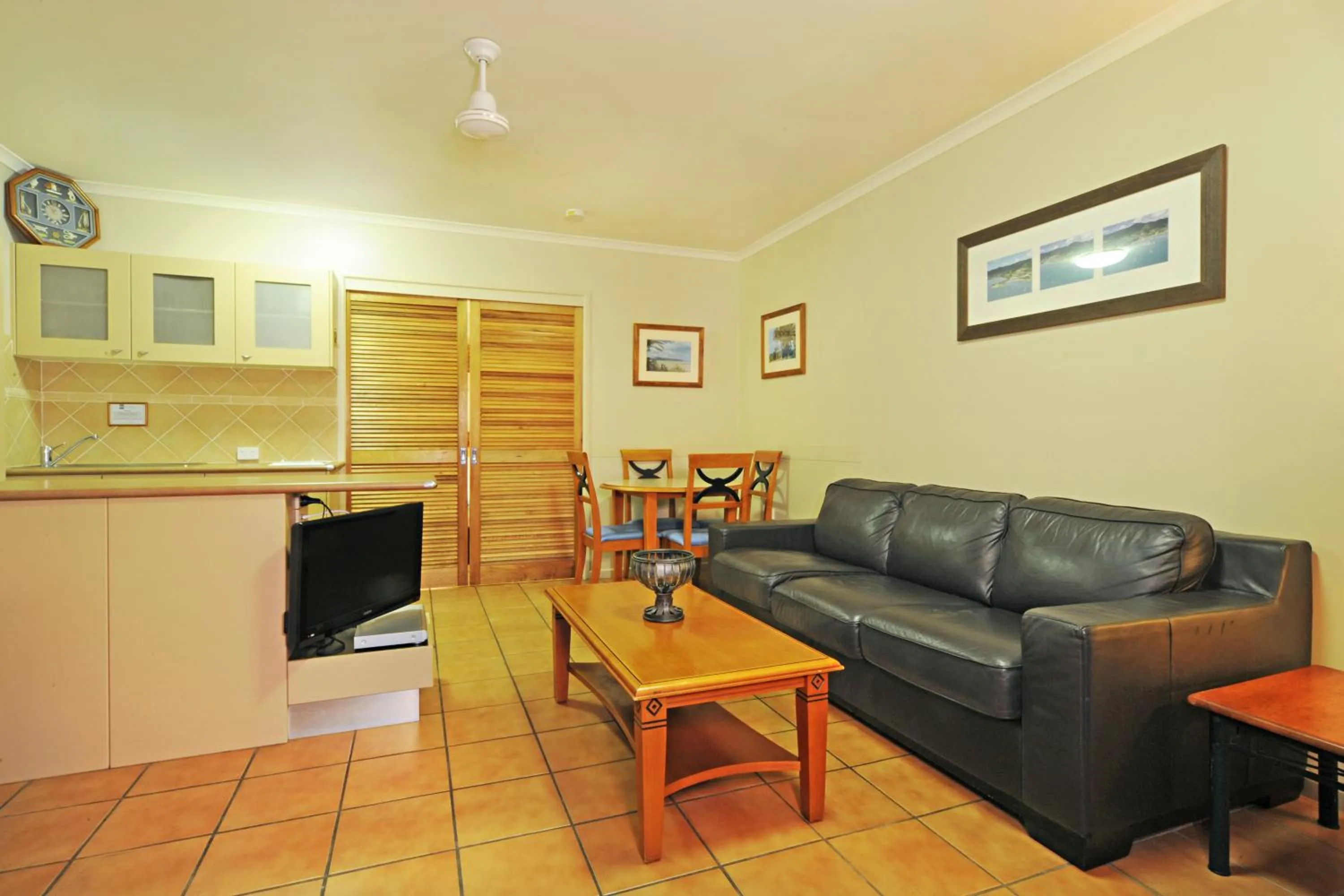 Living room in at Boathaven Bay Holiday Apartments