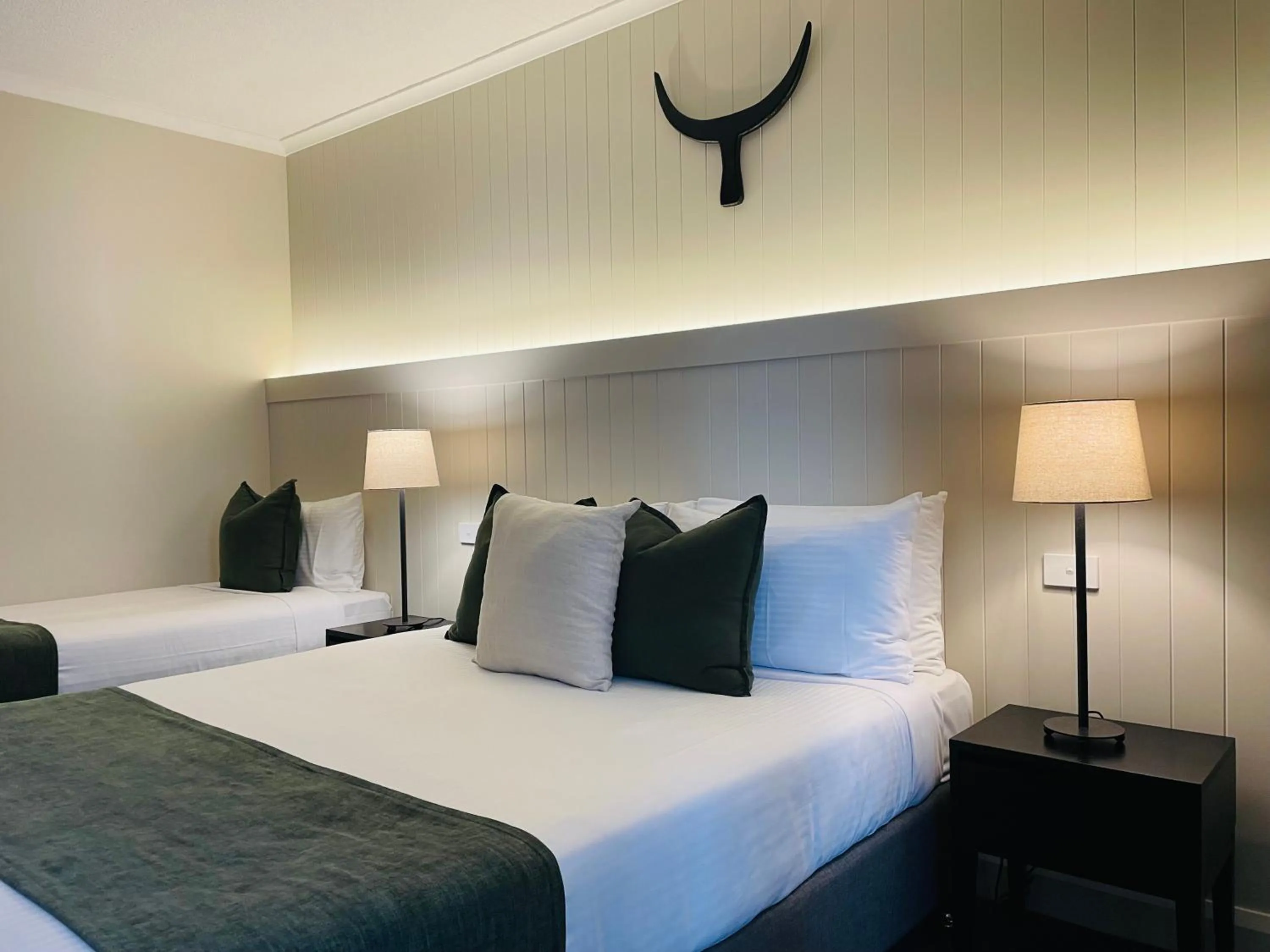 Bed in The Black Bull Motel