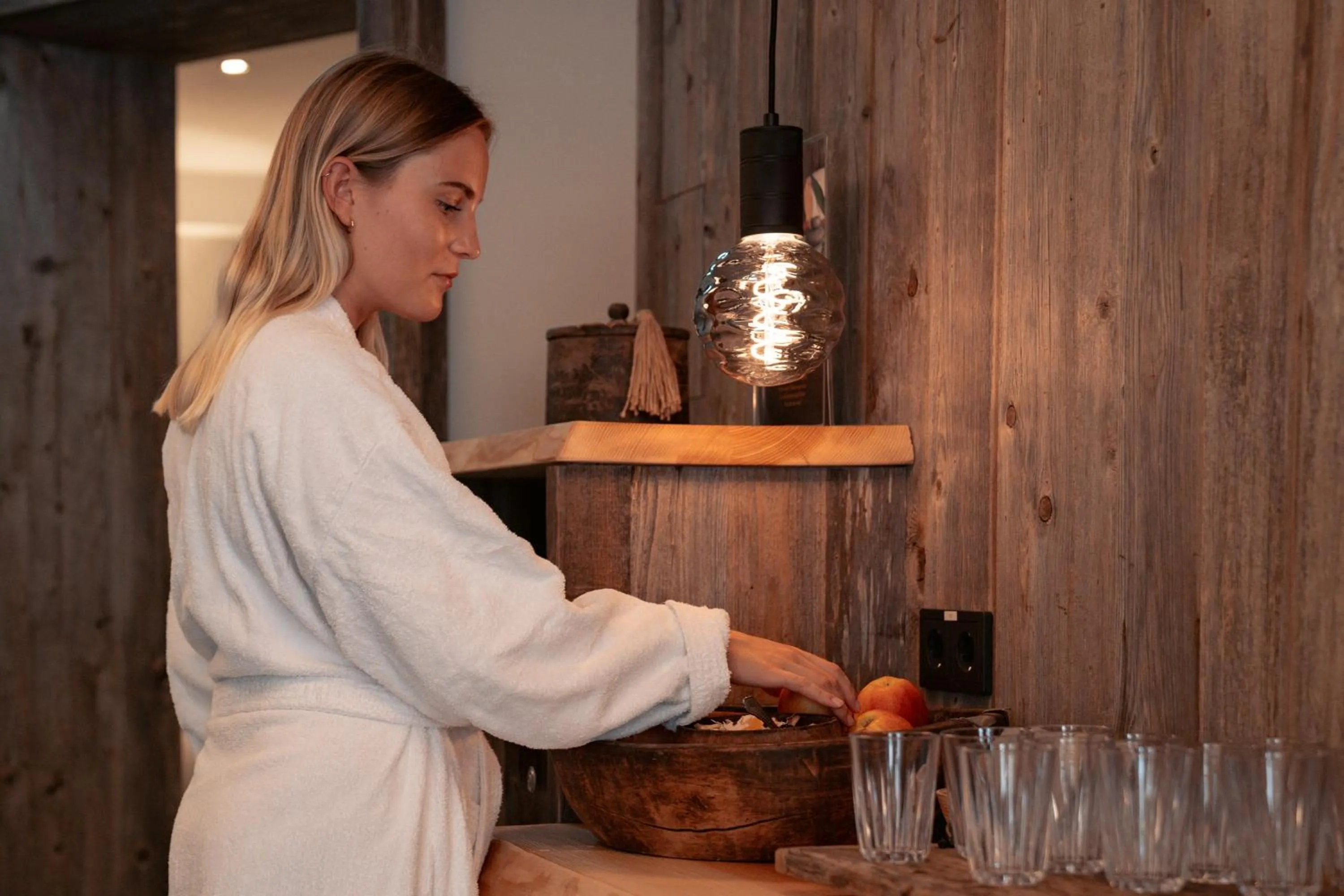Sauna in meiZeit Lodge