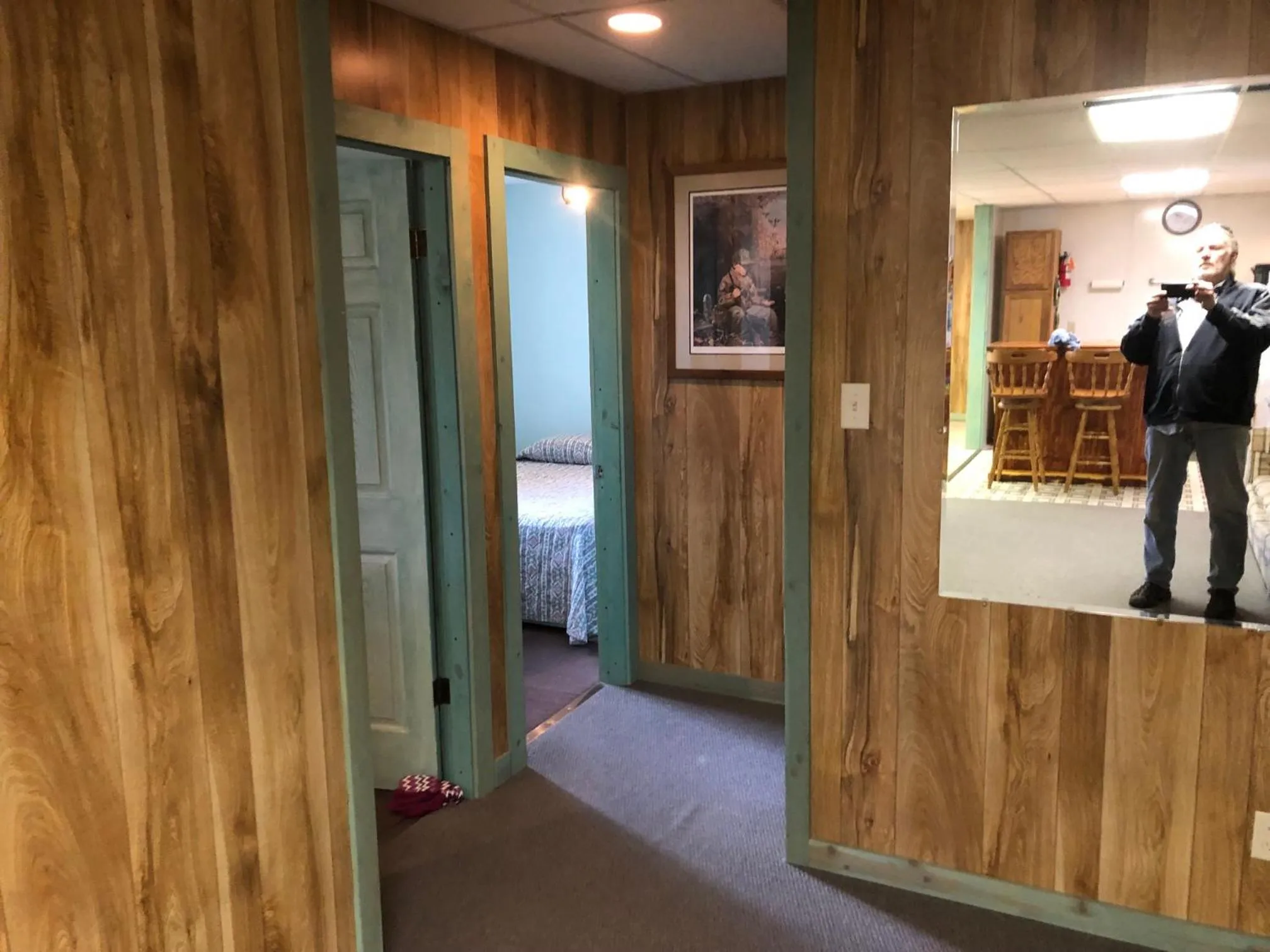 Bedroom in Black Hills Cabins at Quail's Crossing