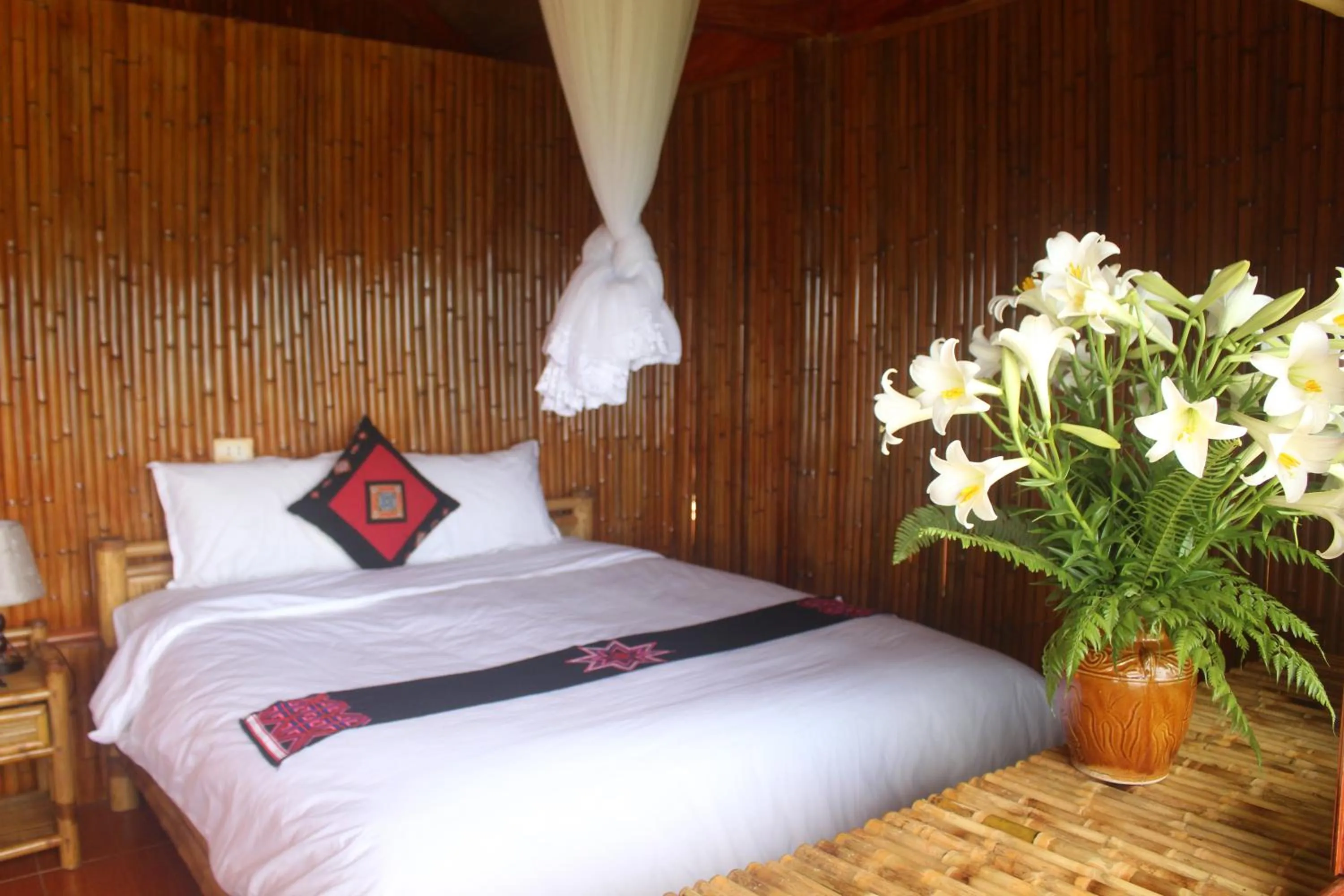 Bed in Hoang Su Phi Lodge