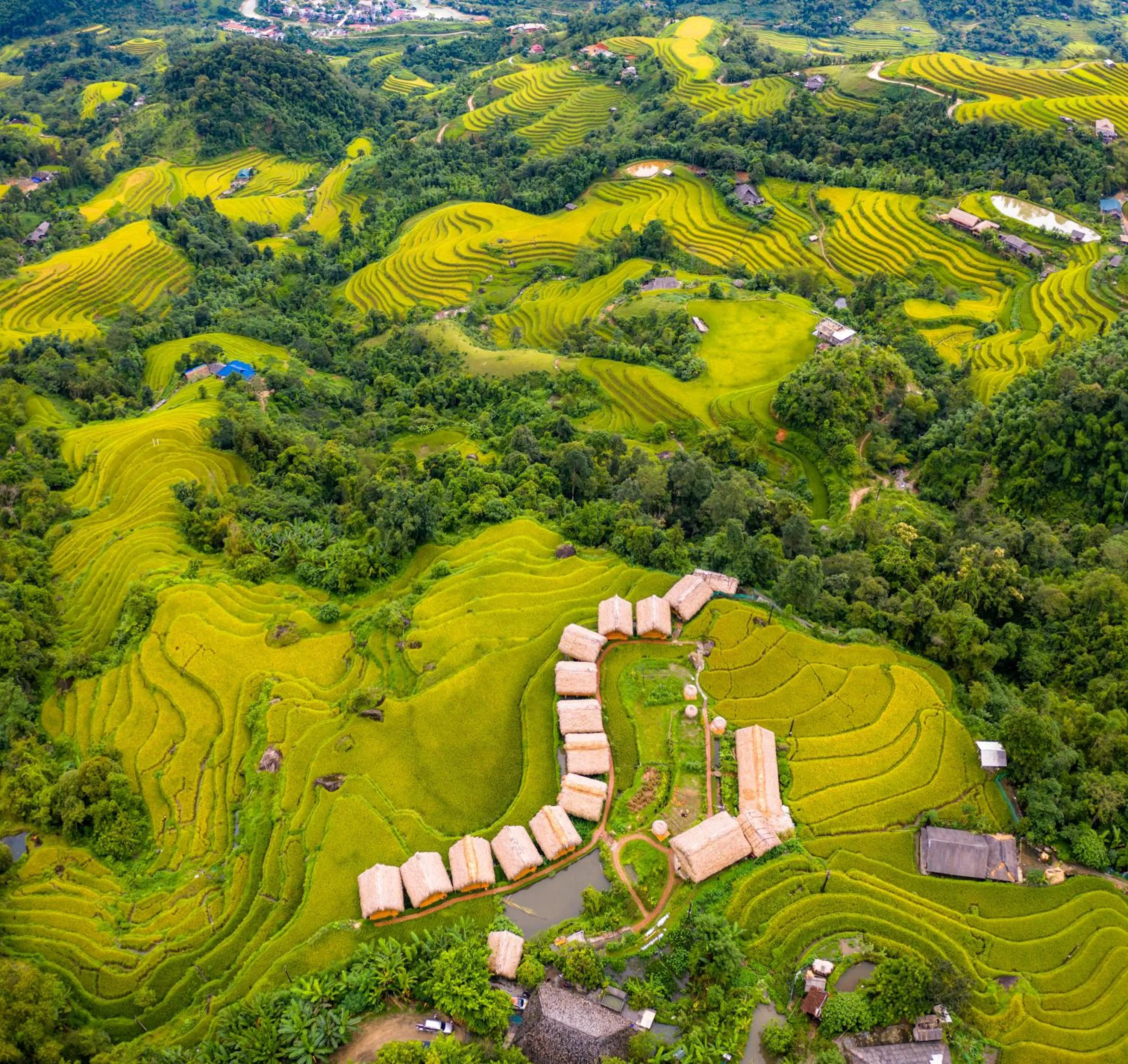 Bird's eye view in Hoang Su Phi Lodge