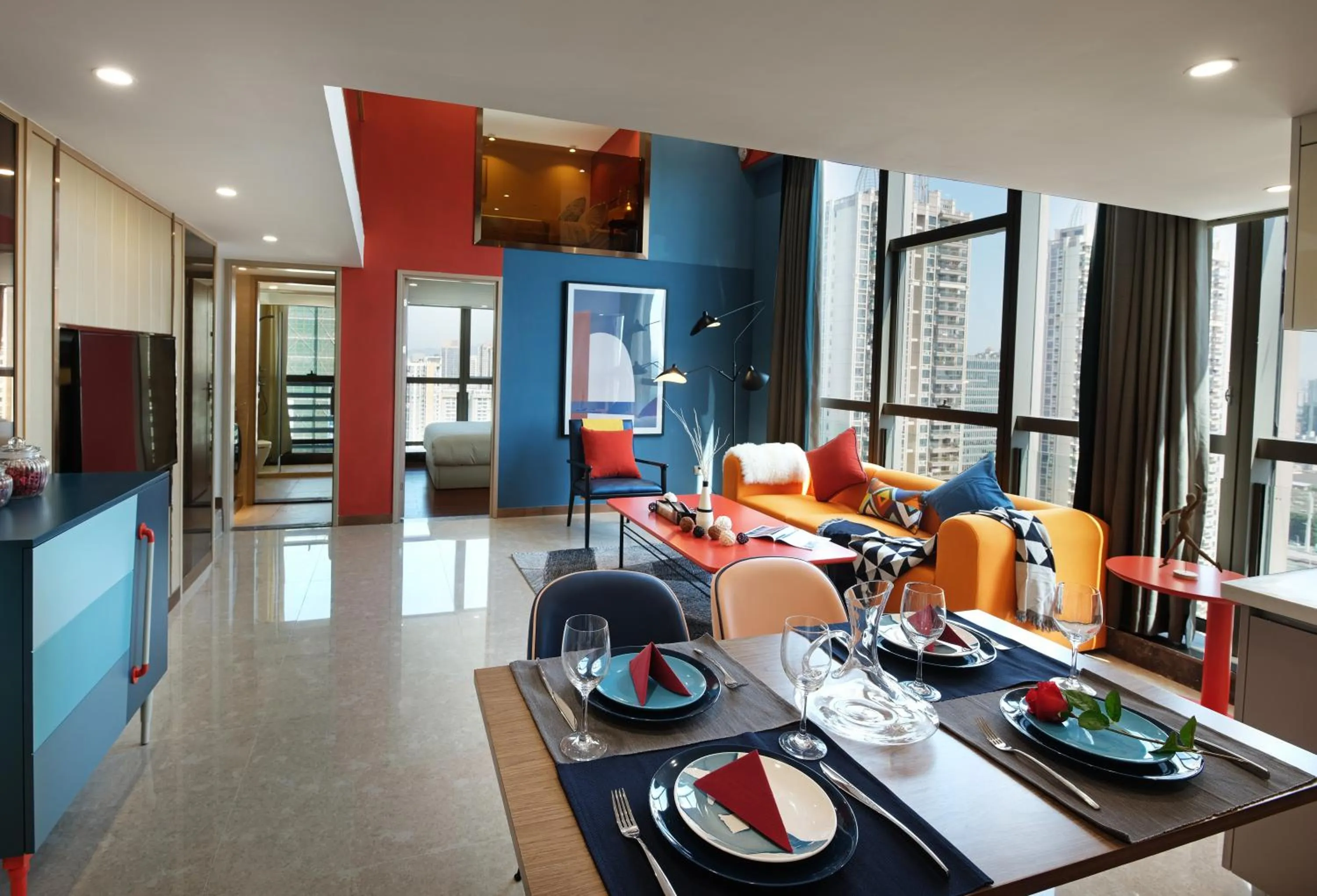 Living room in Royal Star Apartment(Guangzhou Central City Branch)