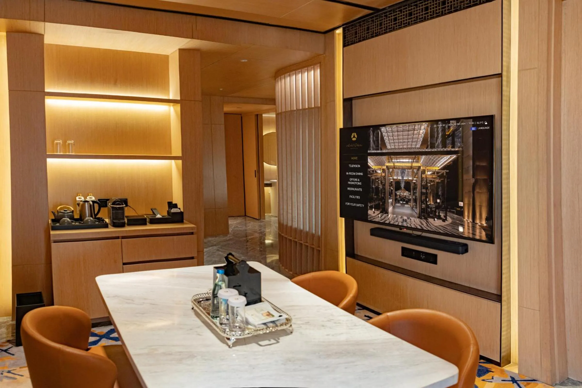 Dining area in Hotel Okura Manila at Newport World Resorts