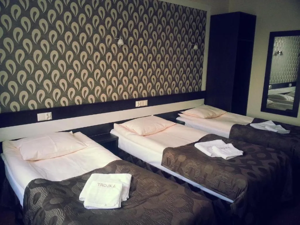 Bed in Hotel Trojka