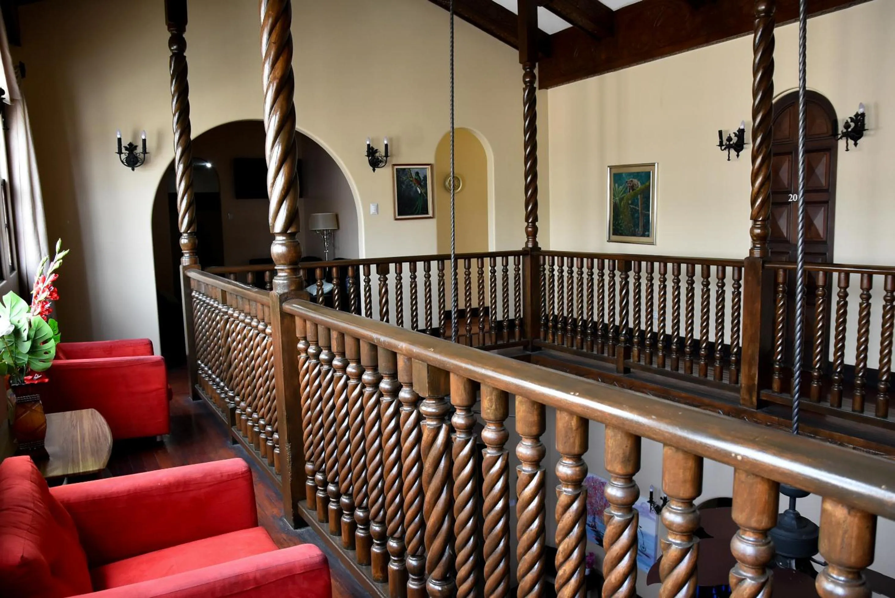 Seating area in Hotel Casa Colon