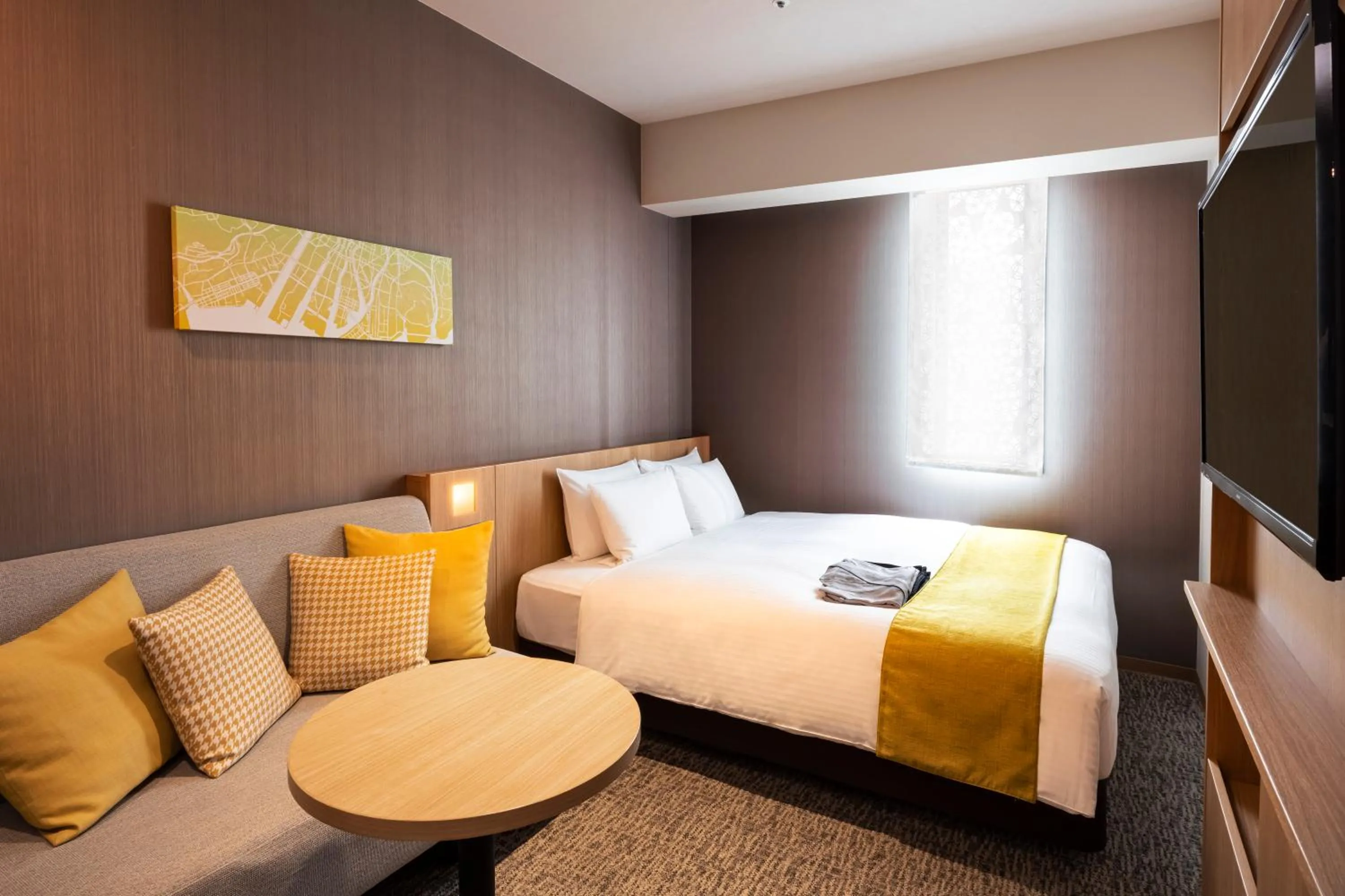 Photo of the whole room, Bed in Hotel Intergate Hiroshima