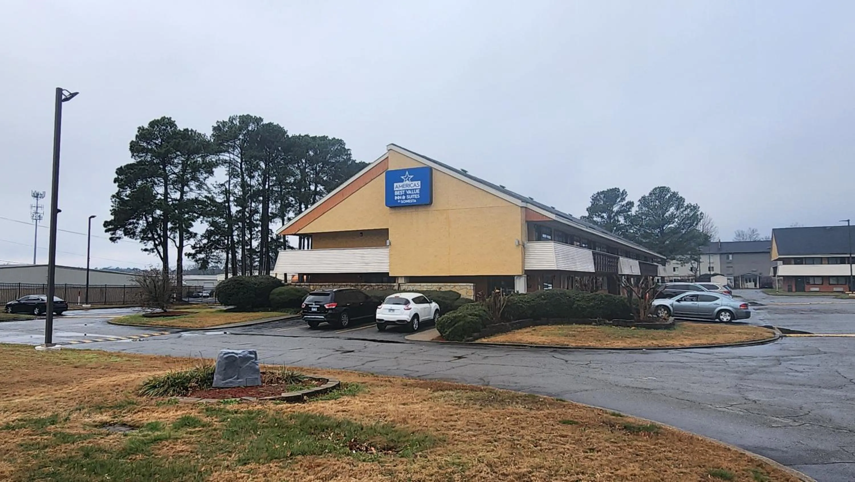 Property building in Americas Best Value Inn and Suites Little Rock