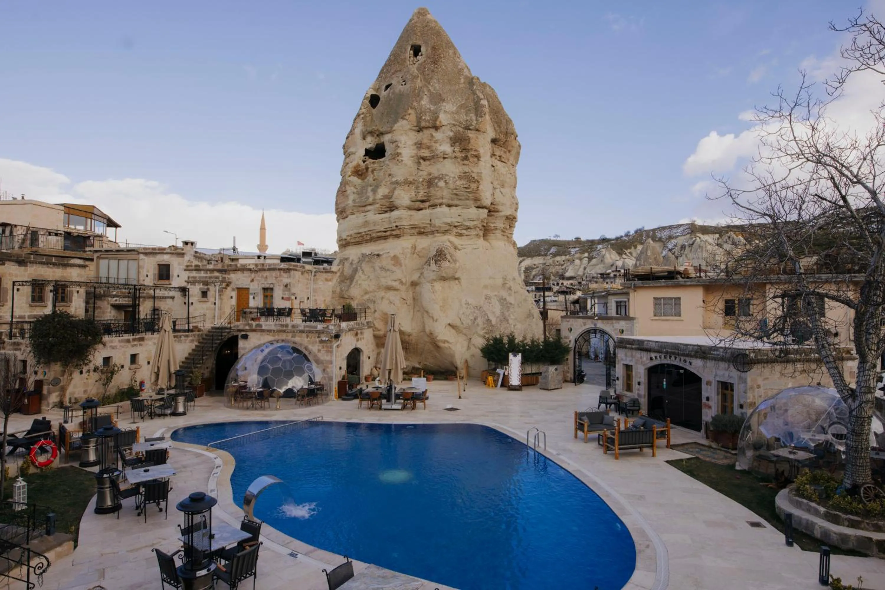 Pool view in Göreme Cave Suites