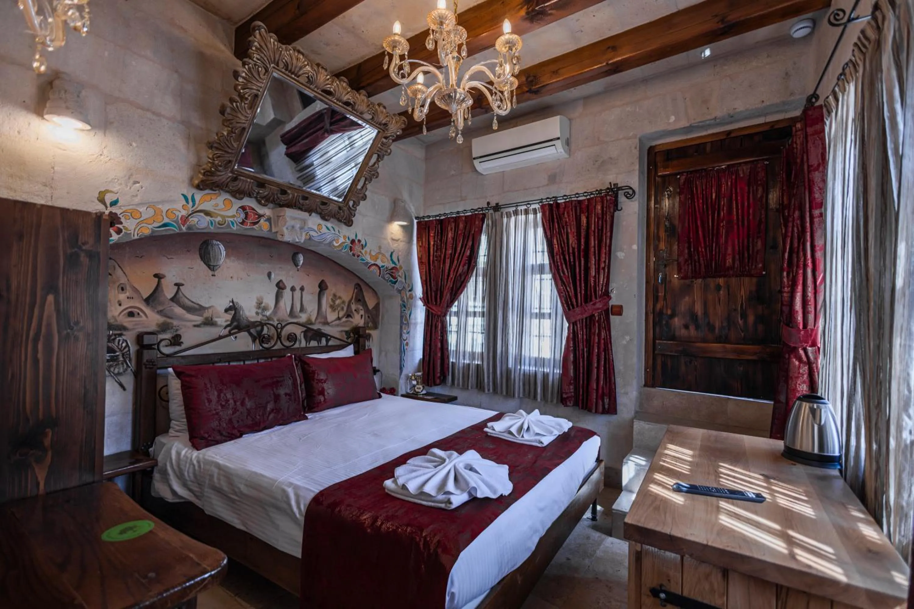 Bed in Göreme Cave Suites