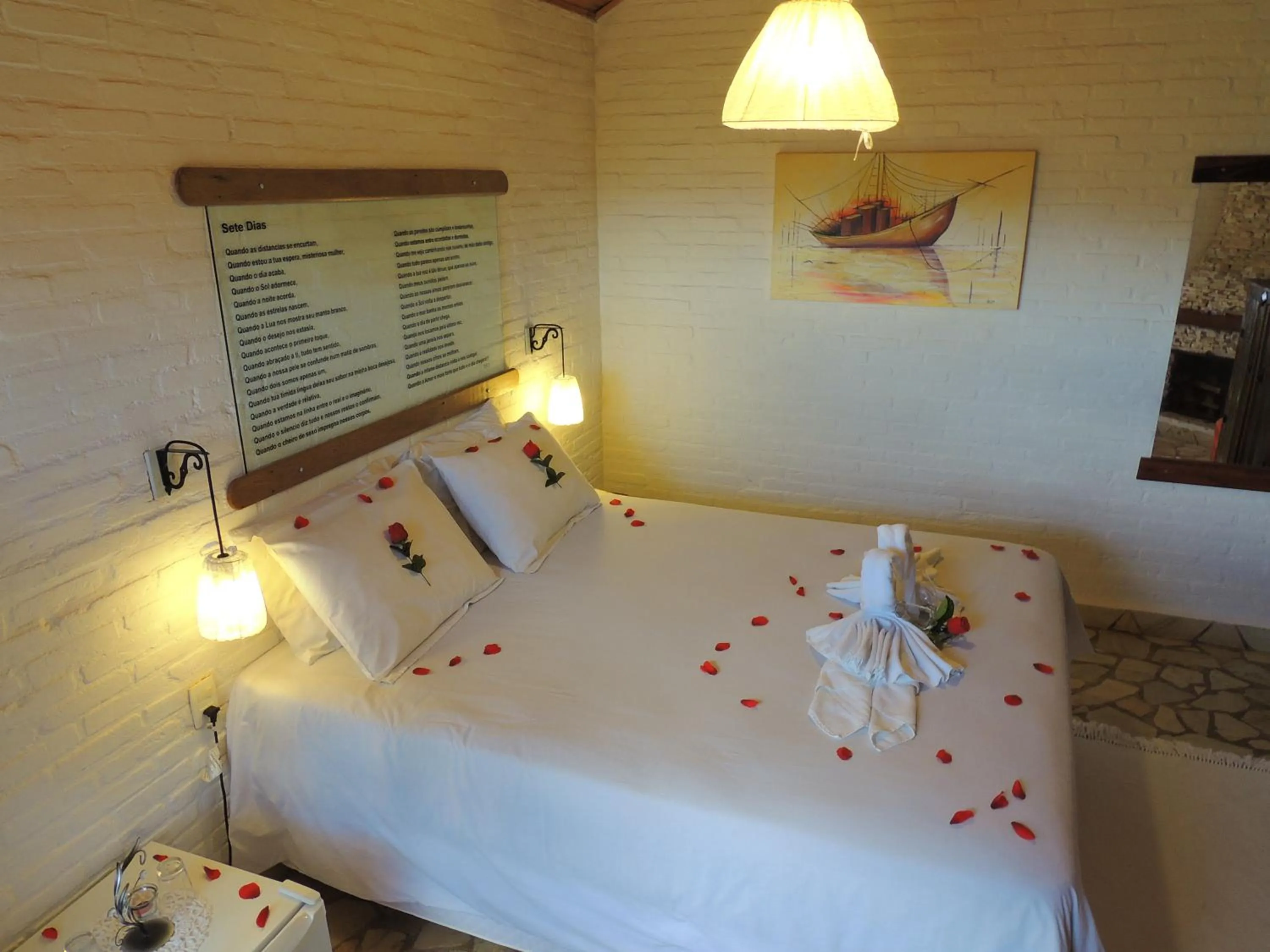 Bed in Pousada Cantinho das Estrelas