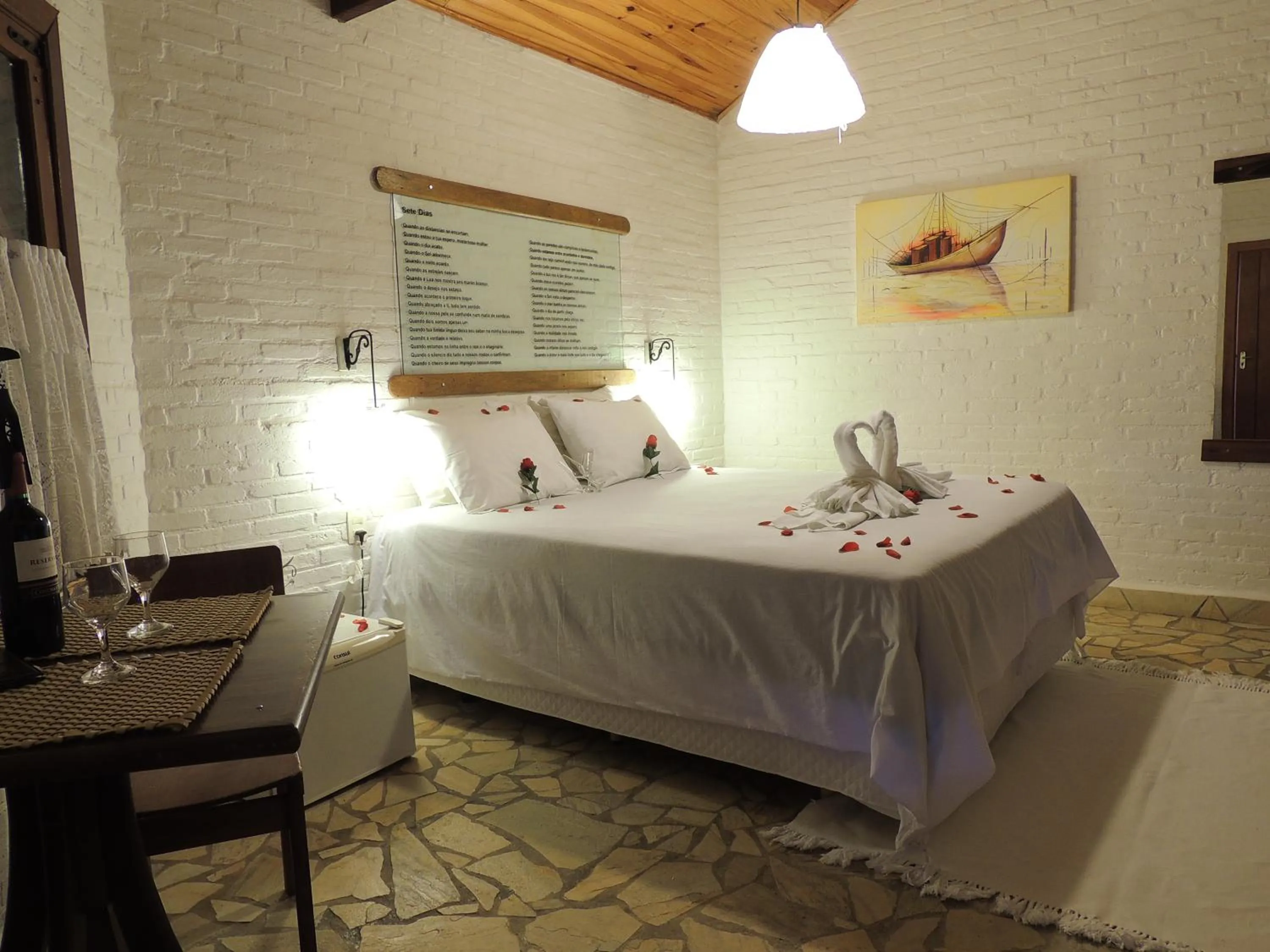 Bed in Pousada Cantinho das Estrelas