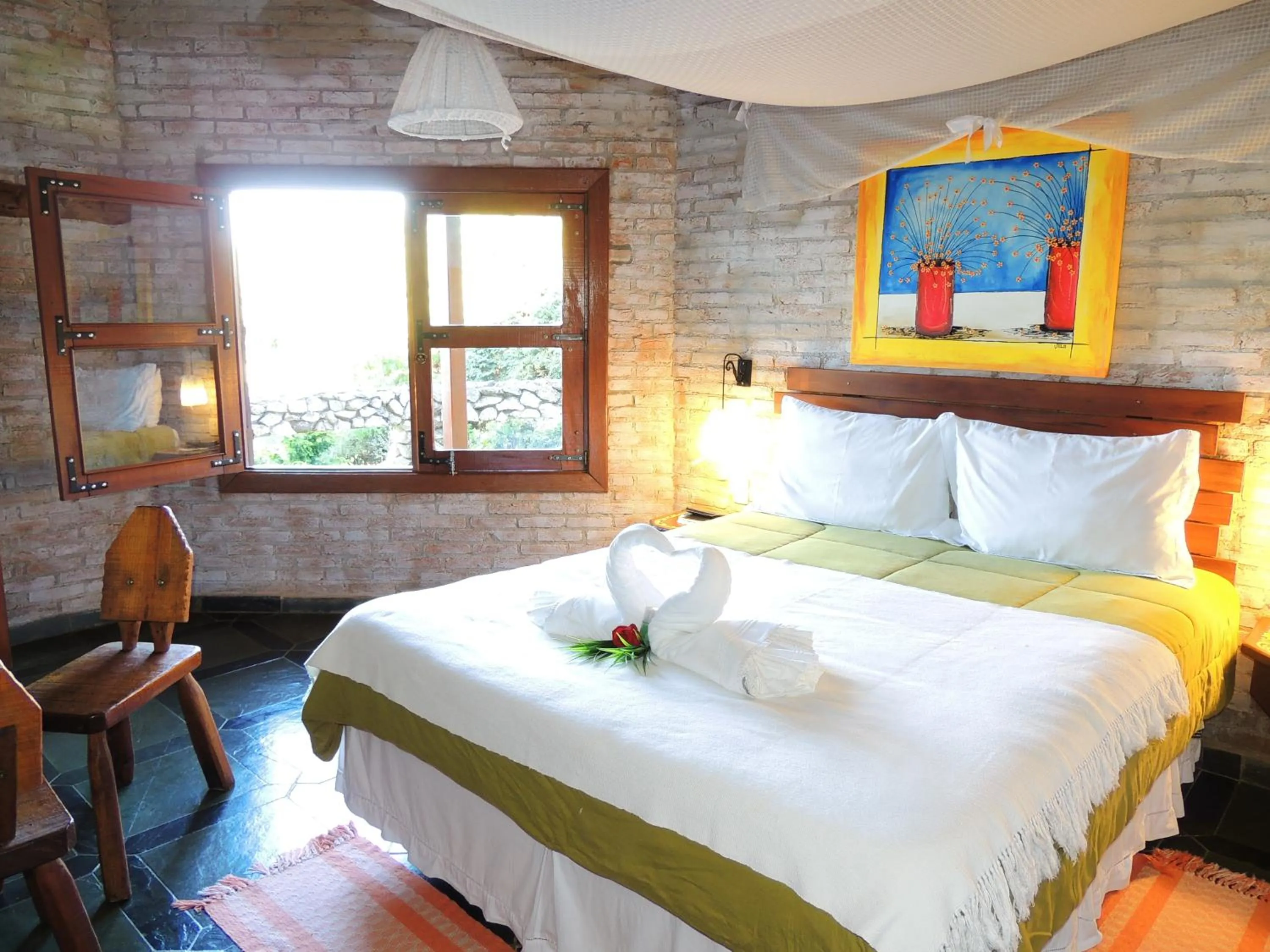 Bed in Pousada Cantinho das Estrelas