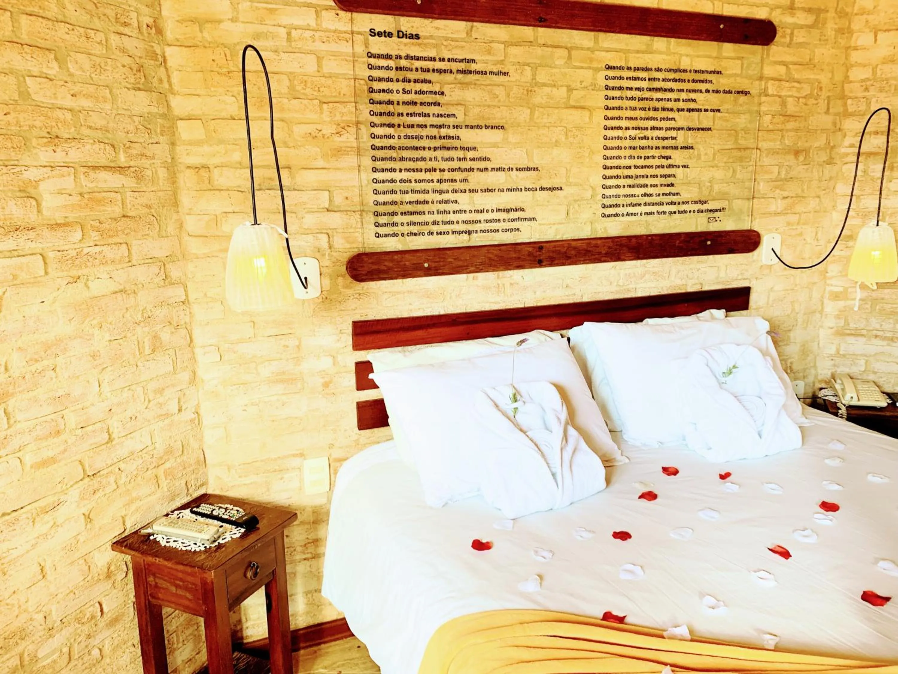 Bed in Pousada Cantinho das Estrelas