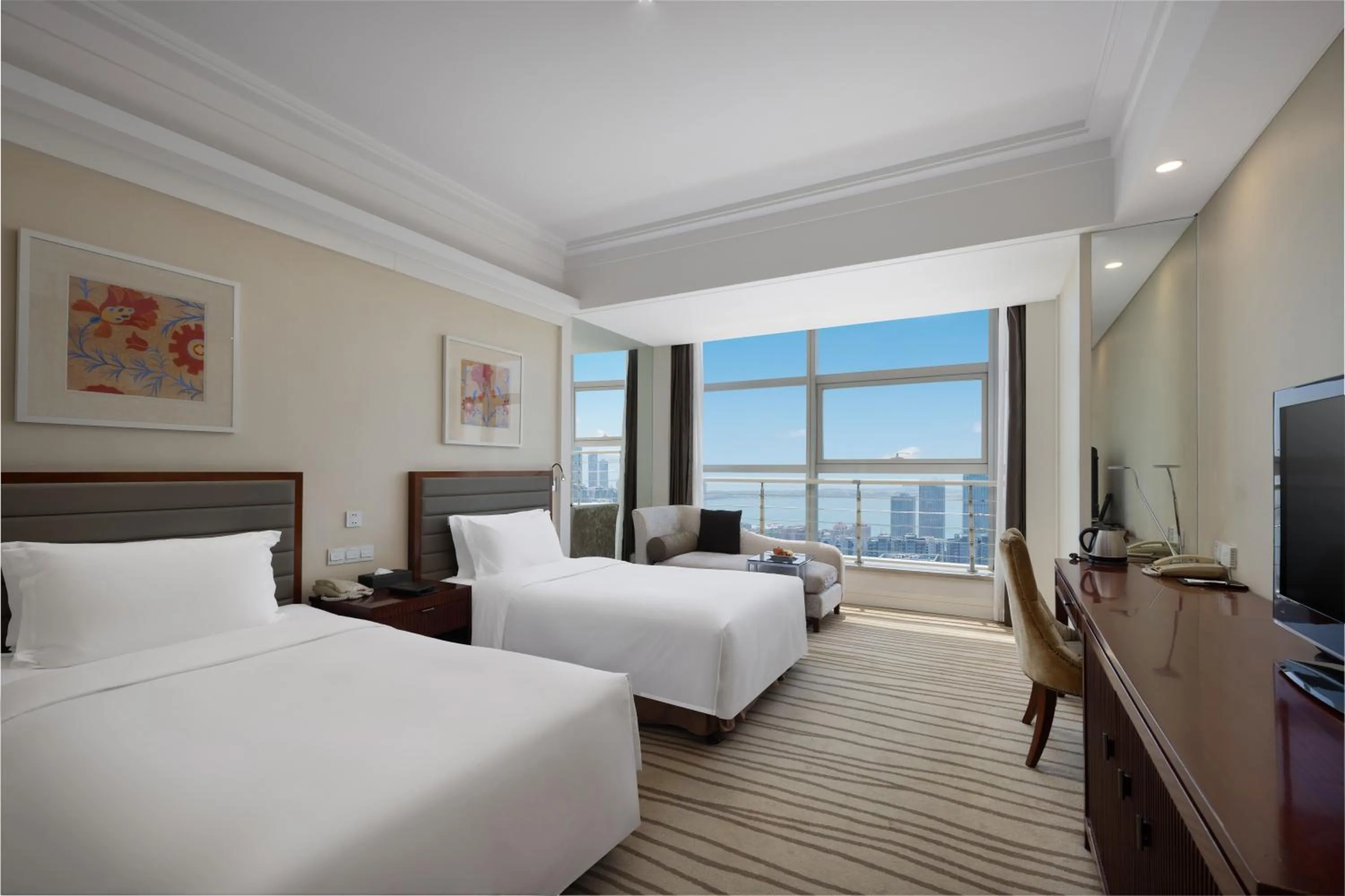 Bed in New Century Hotel Qingdao