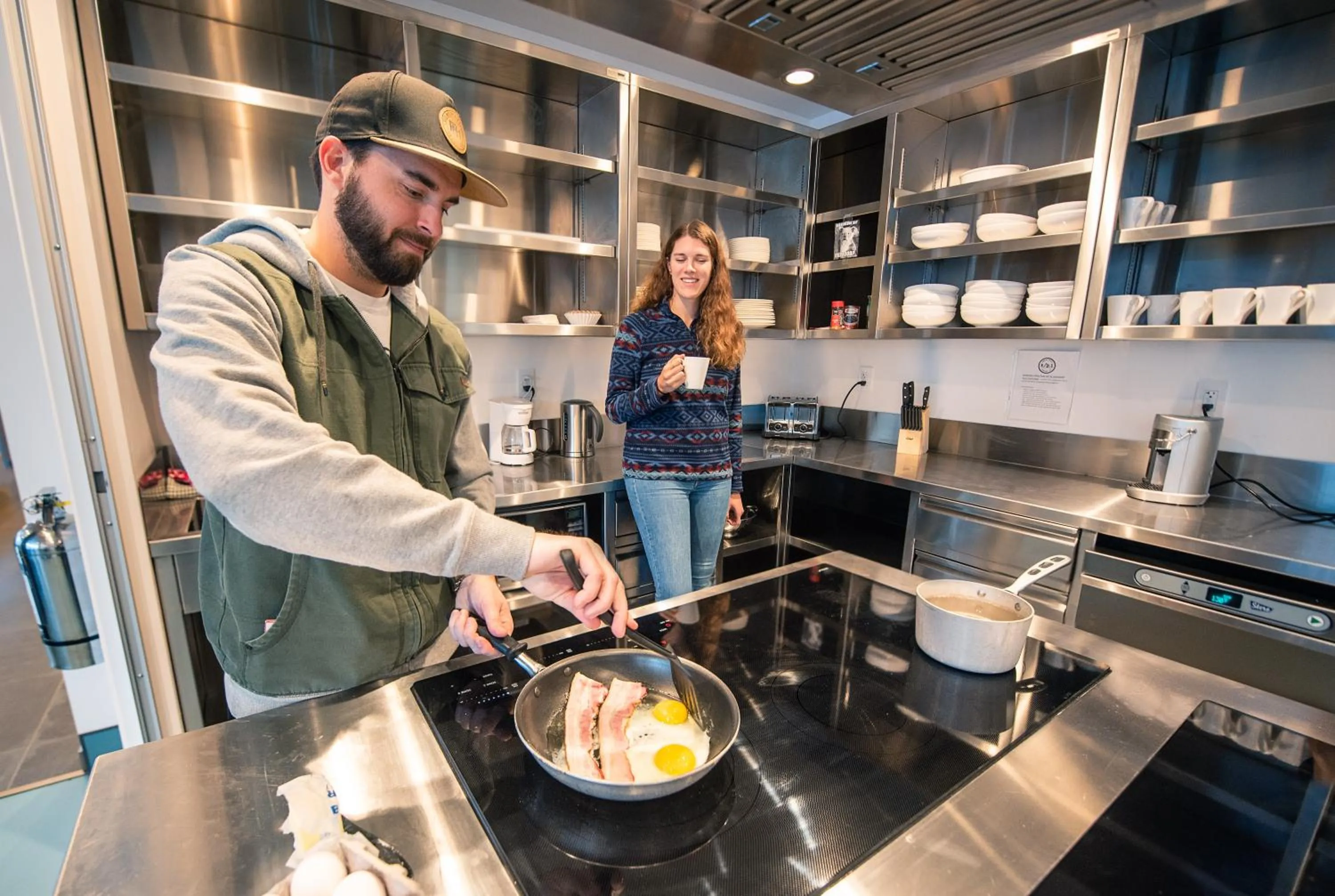 Communal kitchen in Nowhere Special Hostel