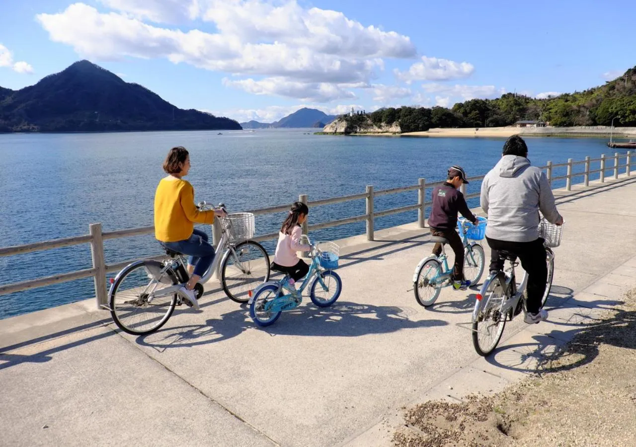 Cycling in Kyukamura Ohkunoshima