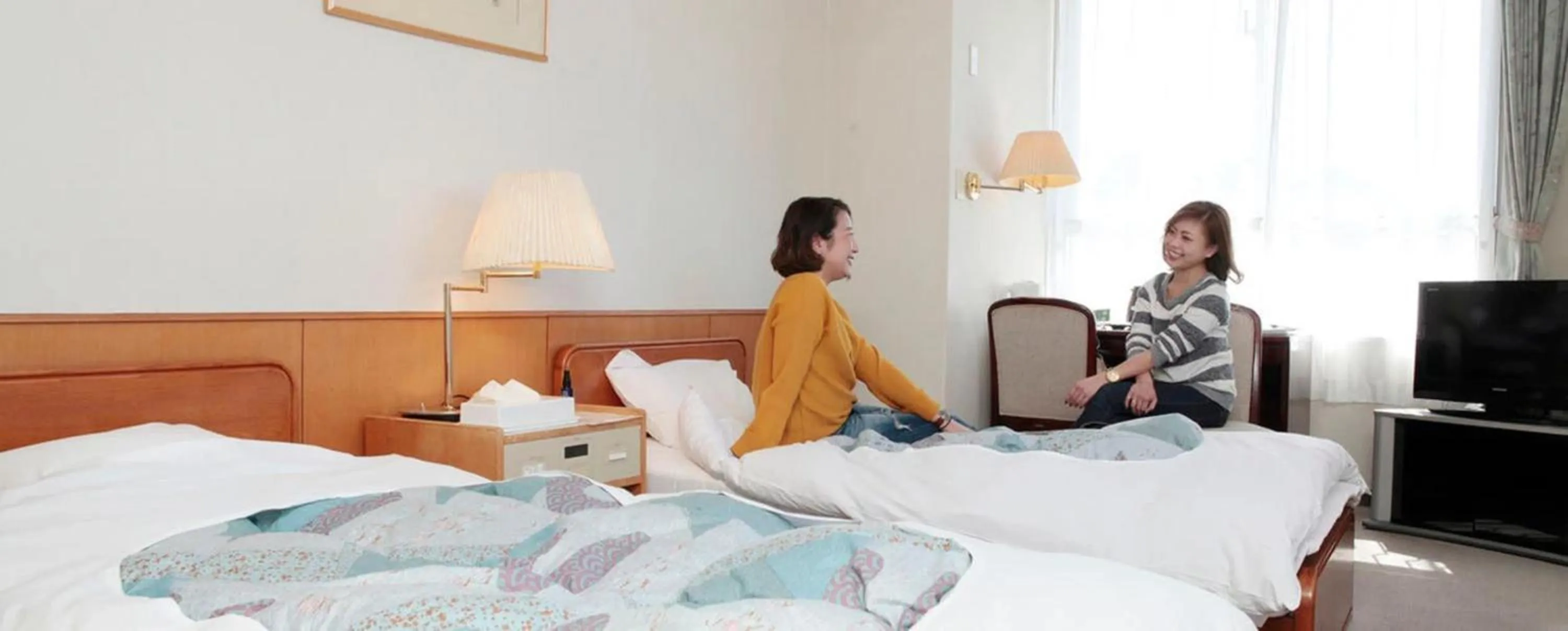 Bed in Kyukamura Ohkunoshima