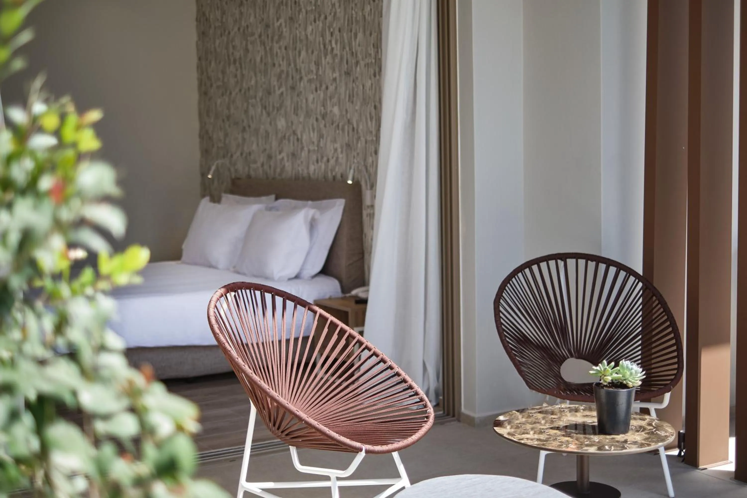 Balcony/Terrace, Bed in Utopia Blu Hotel