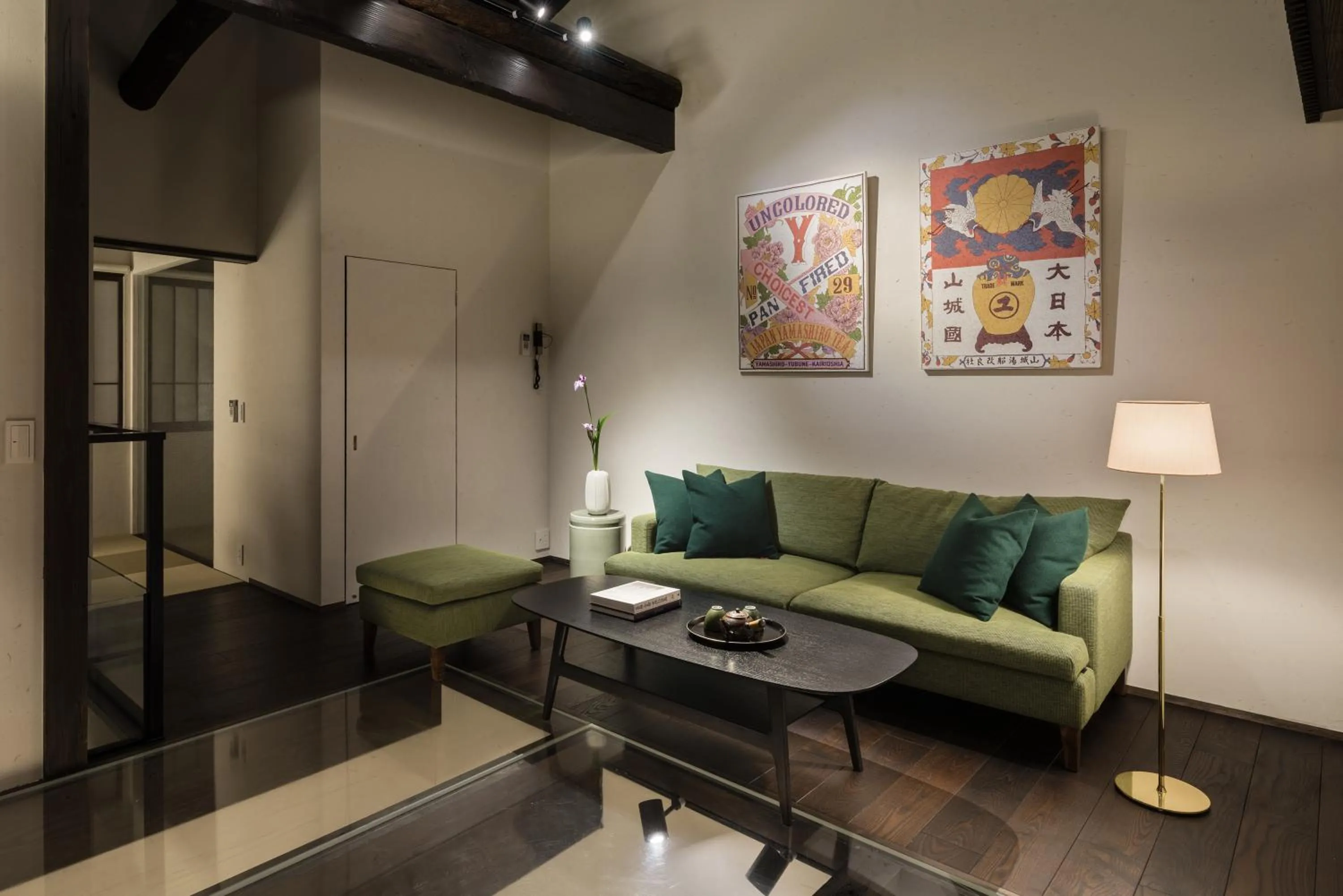 Seating area in Kiraku Kyoto Honmachi