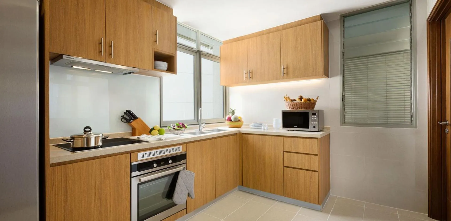 kitchen in Shangri-La Serviced Apartments, Yangon