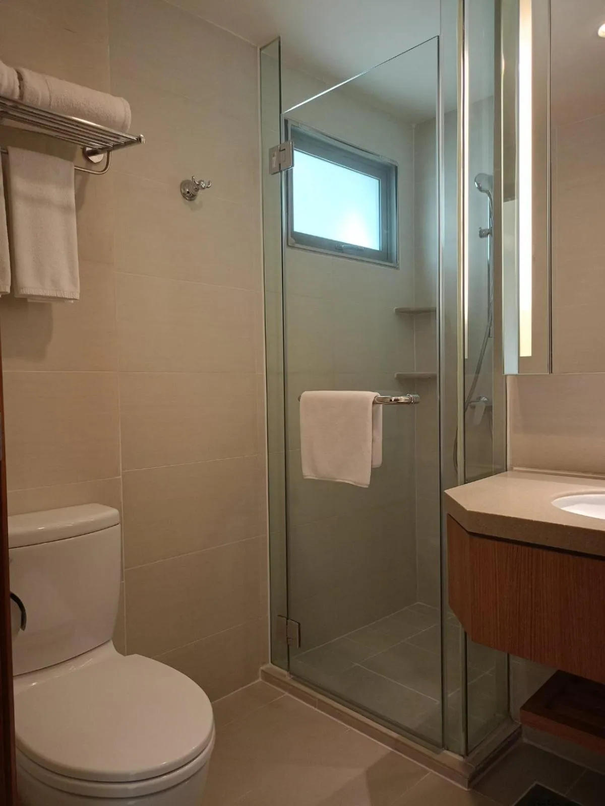 Shower in Shangri-La Serviced Apartments, Yangon