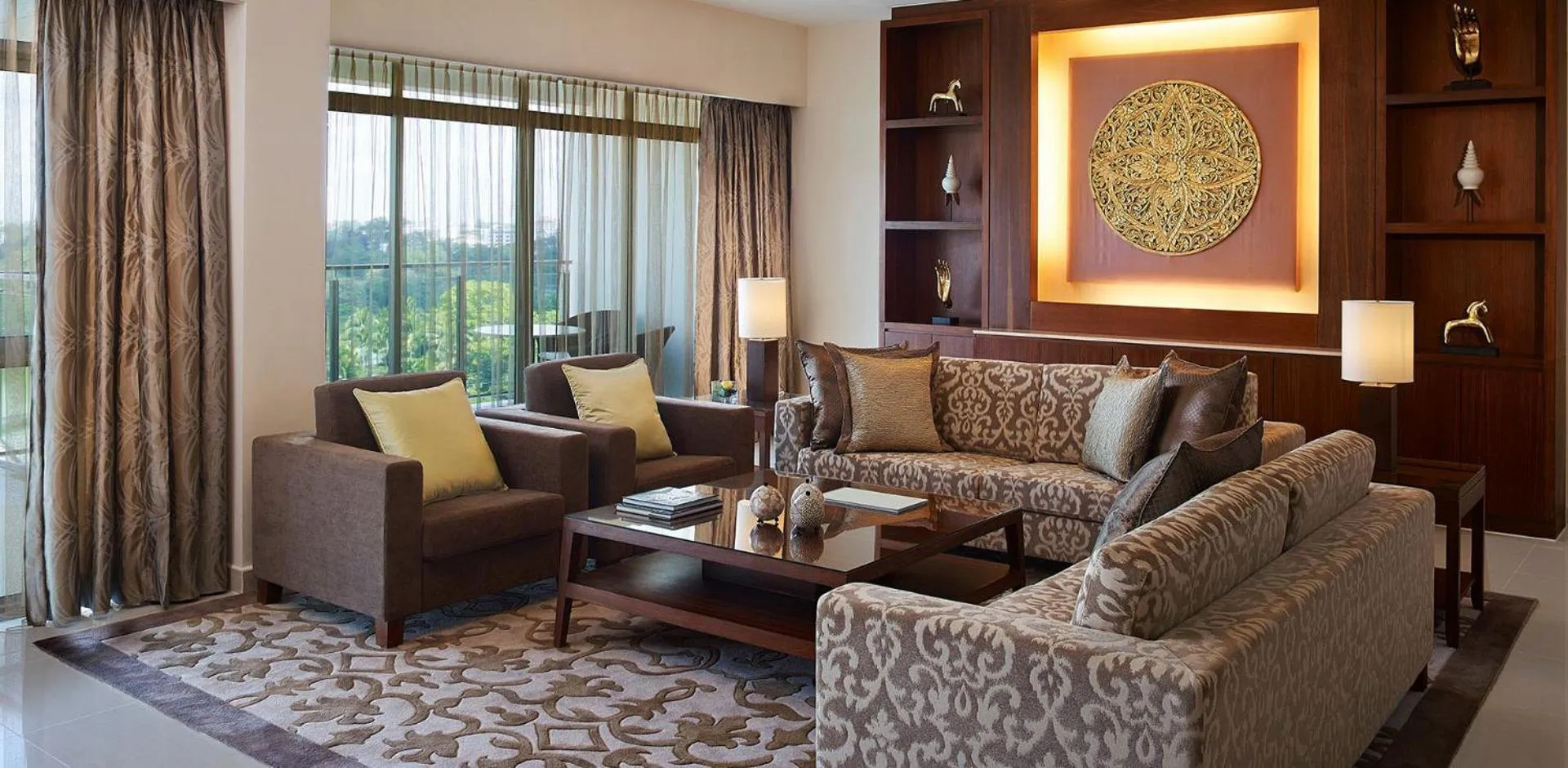 Living room in Shangri-La Serviced Apartments, Yangon