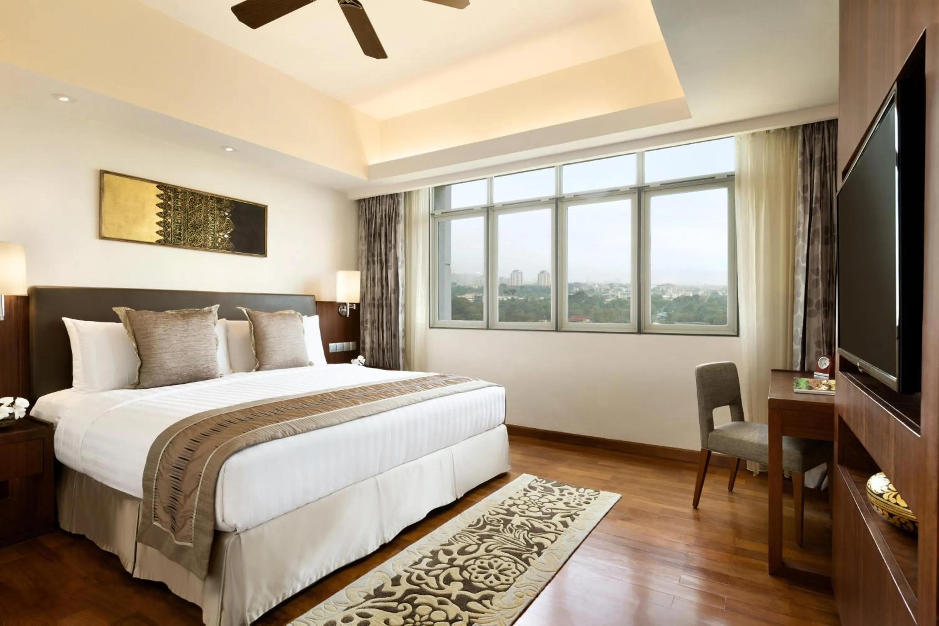 Bed in Shangri-La Serviced Apartments, Yangon