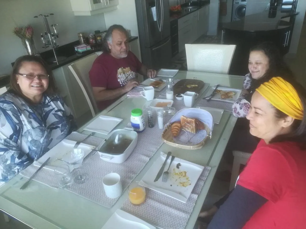 group of guests in JoJo's BnB