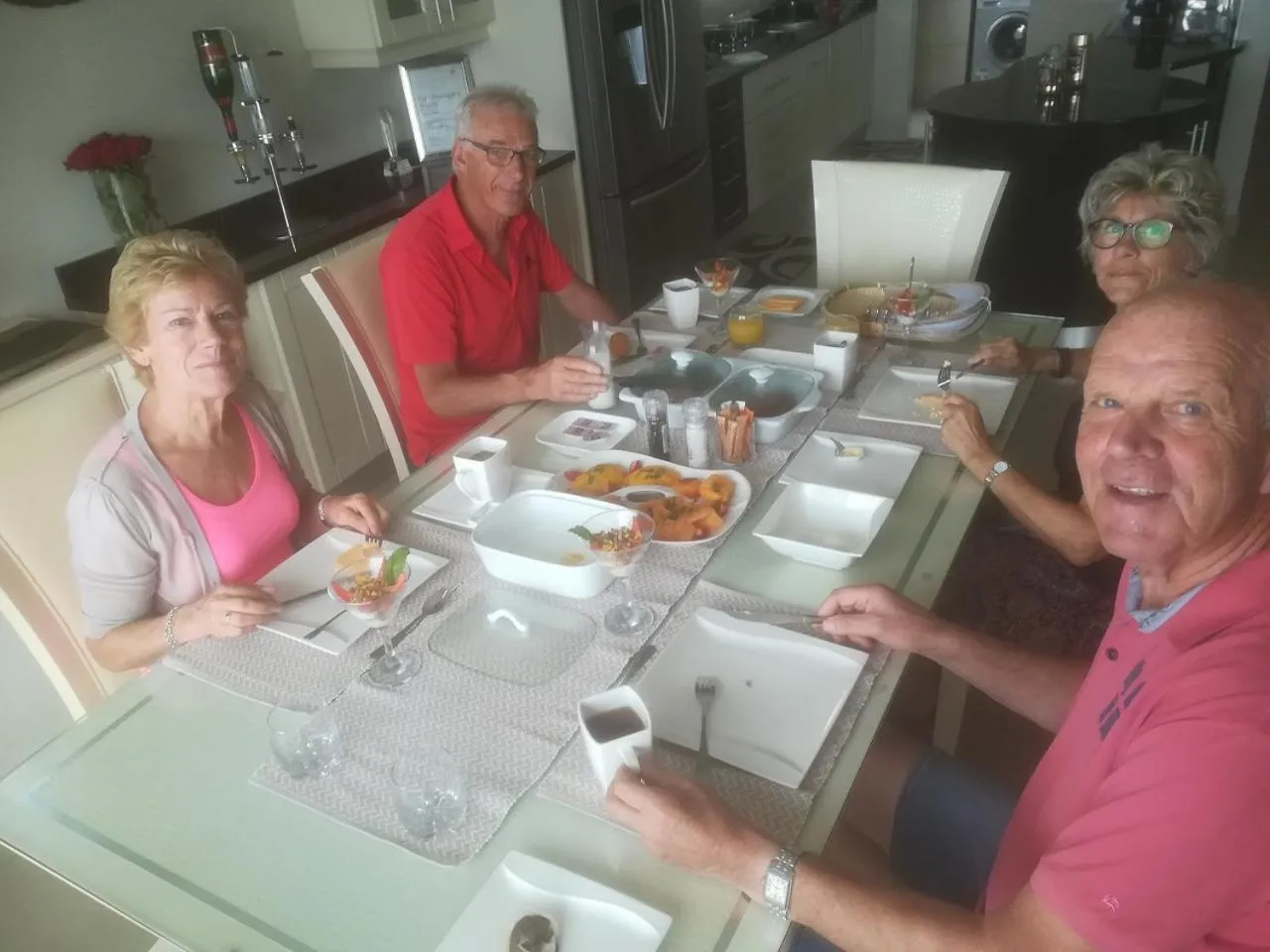 group of guests in JoJo's BnB