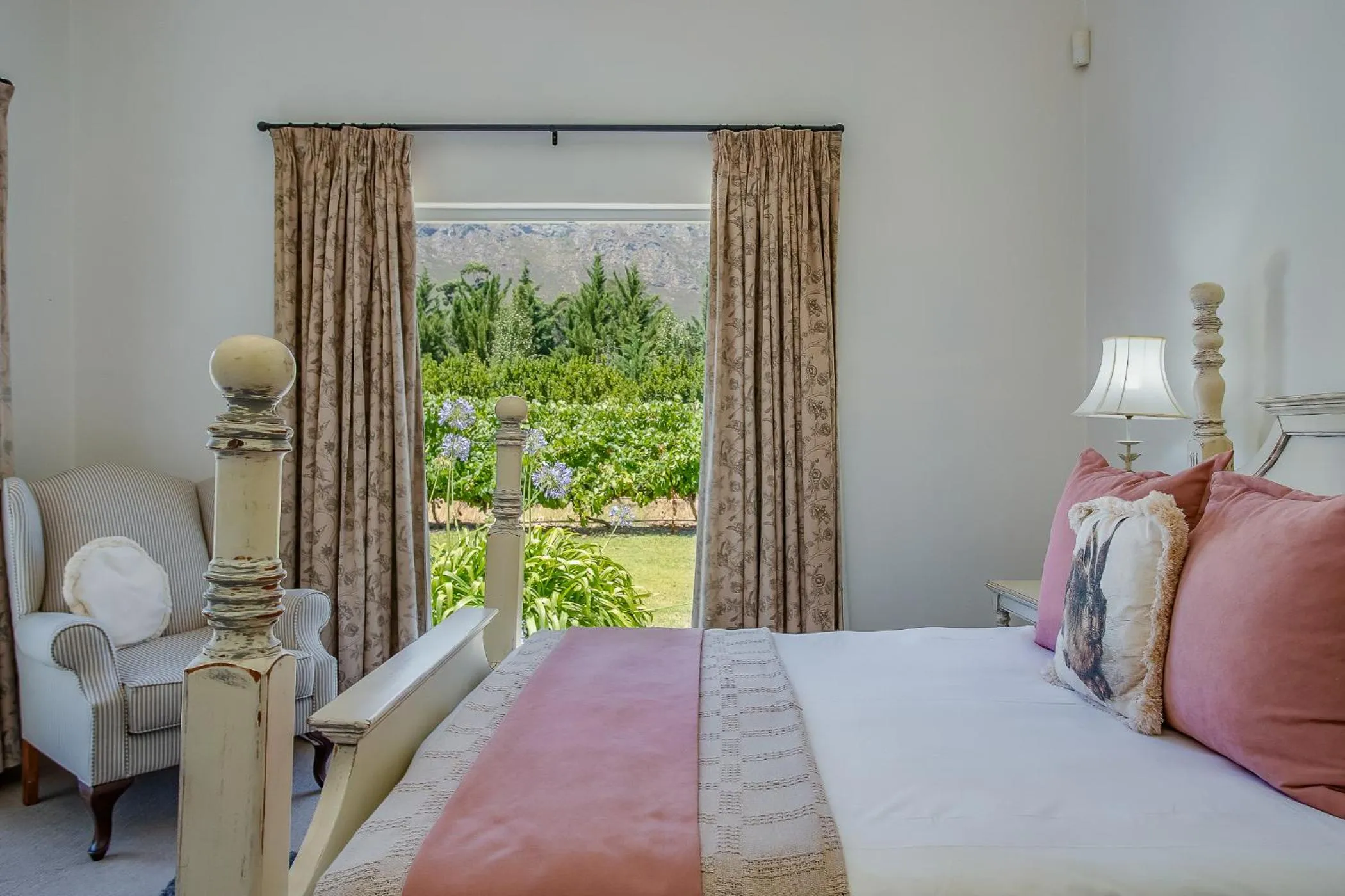 Bedroom, Bed in Franschhoek Rose Cottages