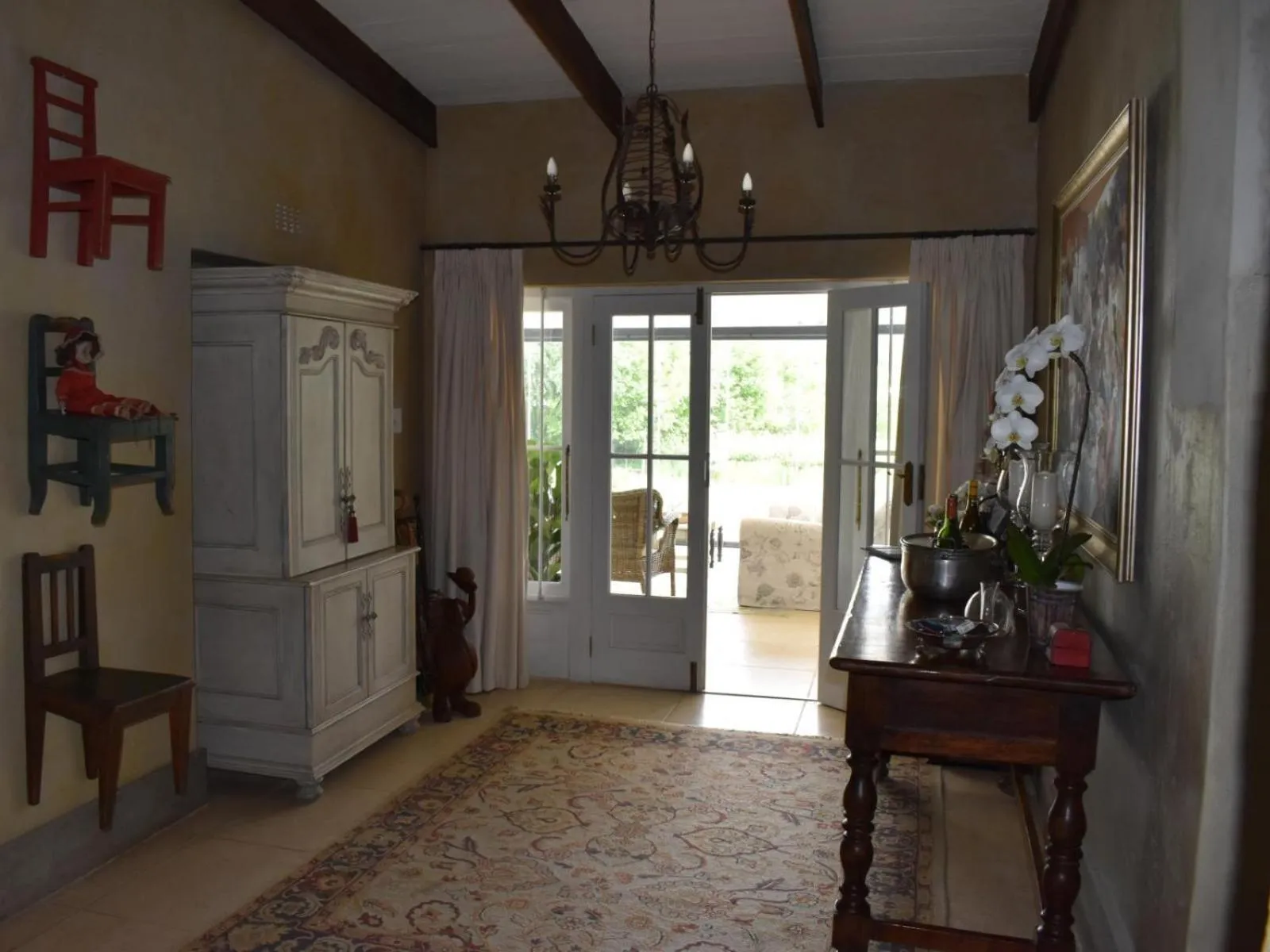 sunbed in Franschhoek Rose Cottages