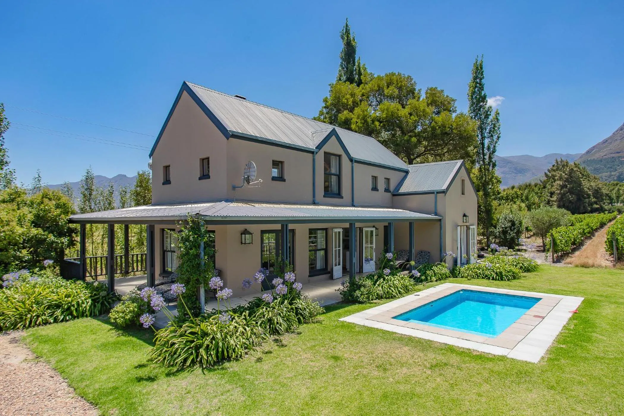 Property building in Franschhoek Rose Cottages