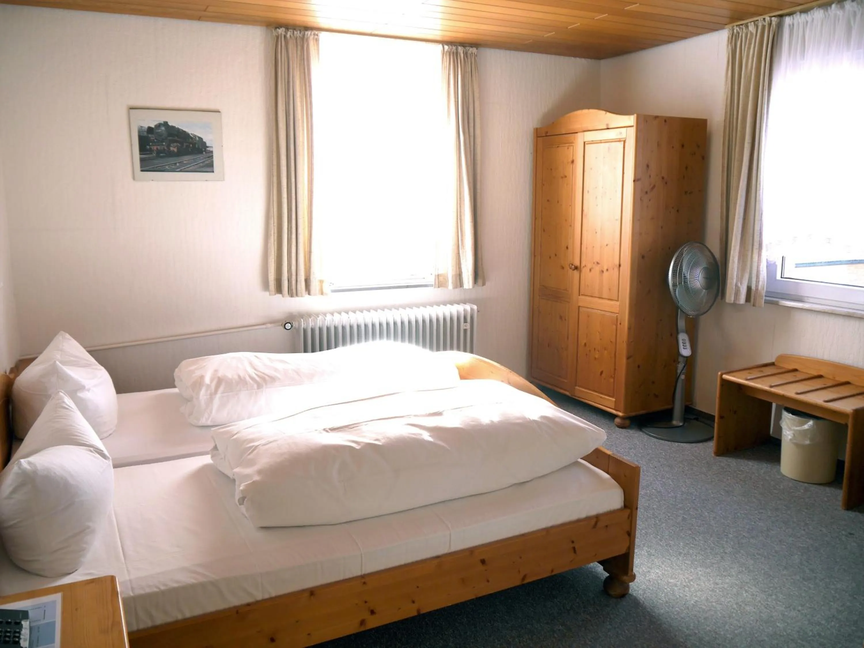 Photo of the whole room, Bed in Hotel-Gasthof-Destille-Eisenbahn